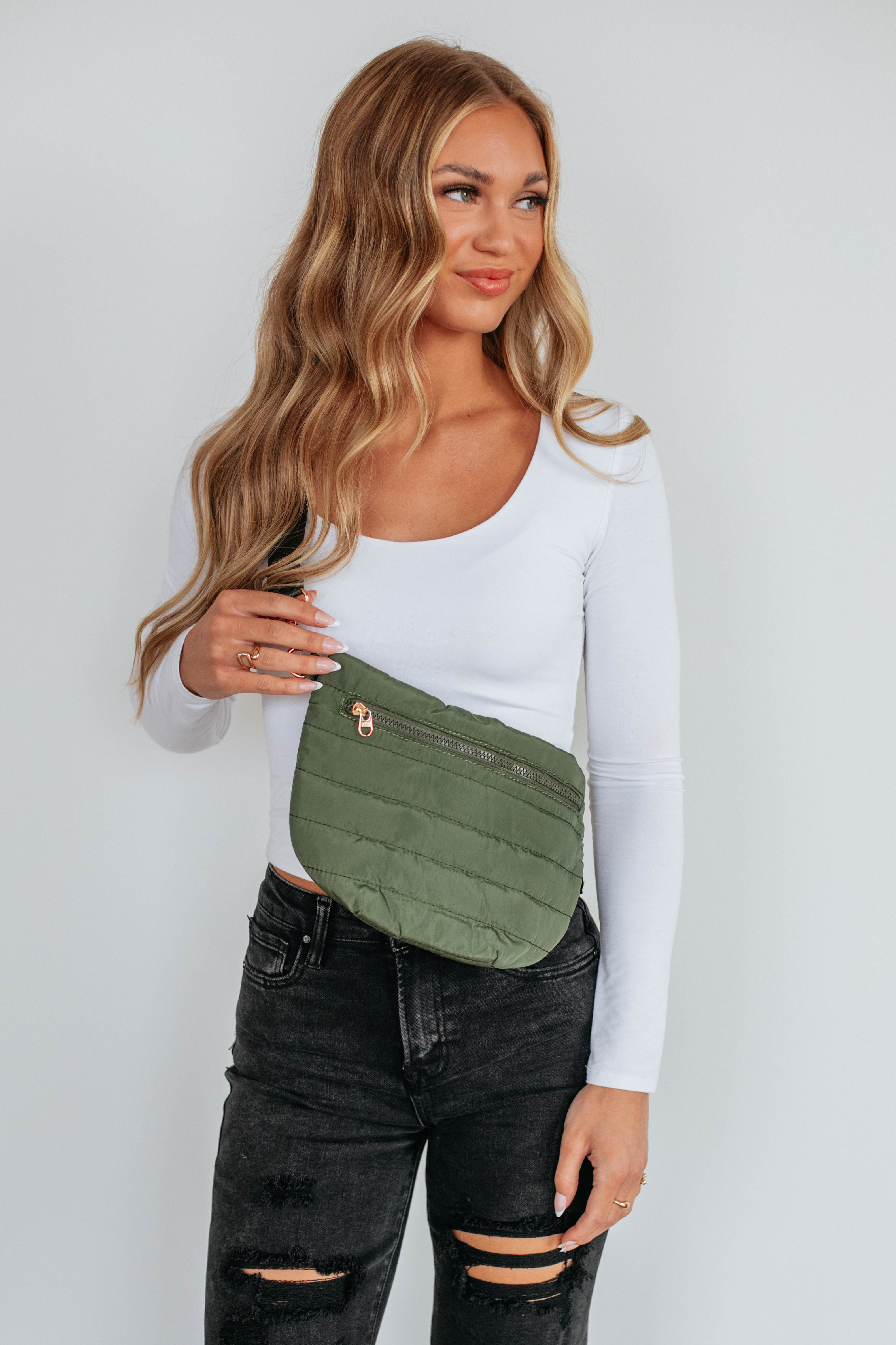 All I Need Belt Bag - Olive Green Waist Pack for Hiking, Travel & Everyday Use | Hands-Free Crossbody Fanny Pack