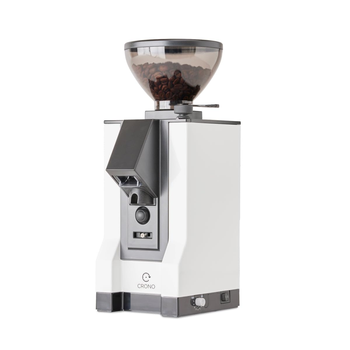 Eureka Mignon Crono Brew Coffee Grinder - 150g Capacity, 50mm Steel Burrs, Adjustable Timer, White - Perfect for Home Baristas & Specialty Coffee Brewing