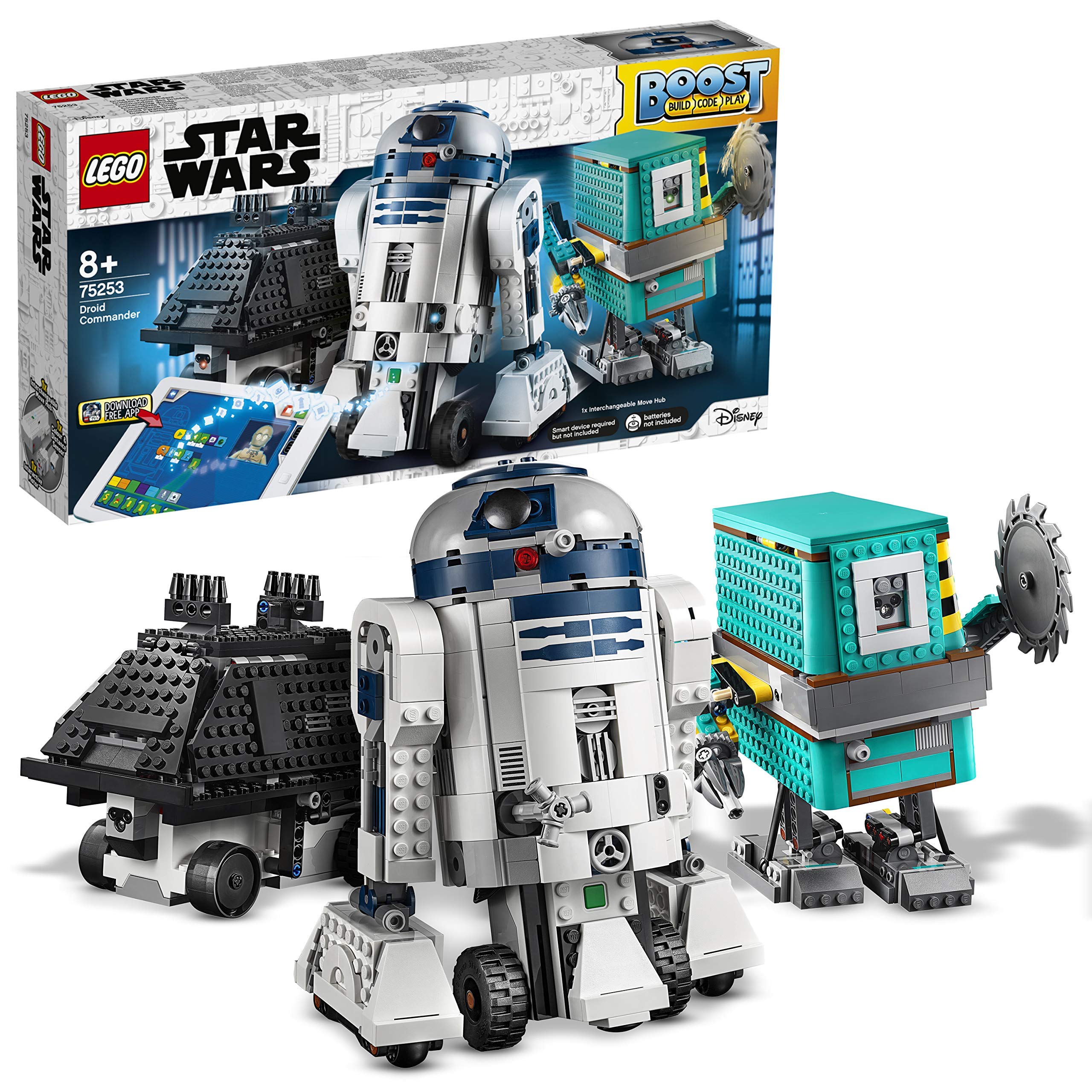 LEGO 75253 Star Wars Boost Droid Commander - Interactive Programmable Droid Toys with App Control, Build 3 Star Wars Robots (R2-D2, Gonk Droid, Mouse Droid) | Perfect for Kids' STEM Learning & Star Wars Fans Collection
