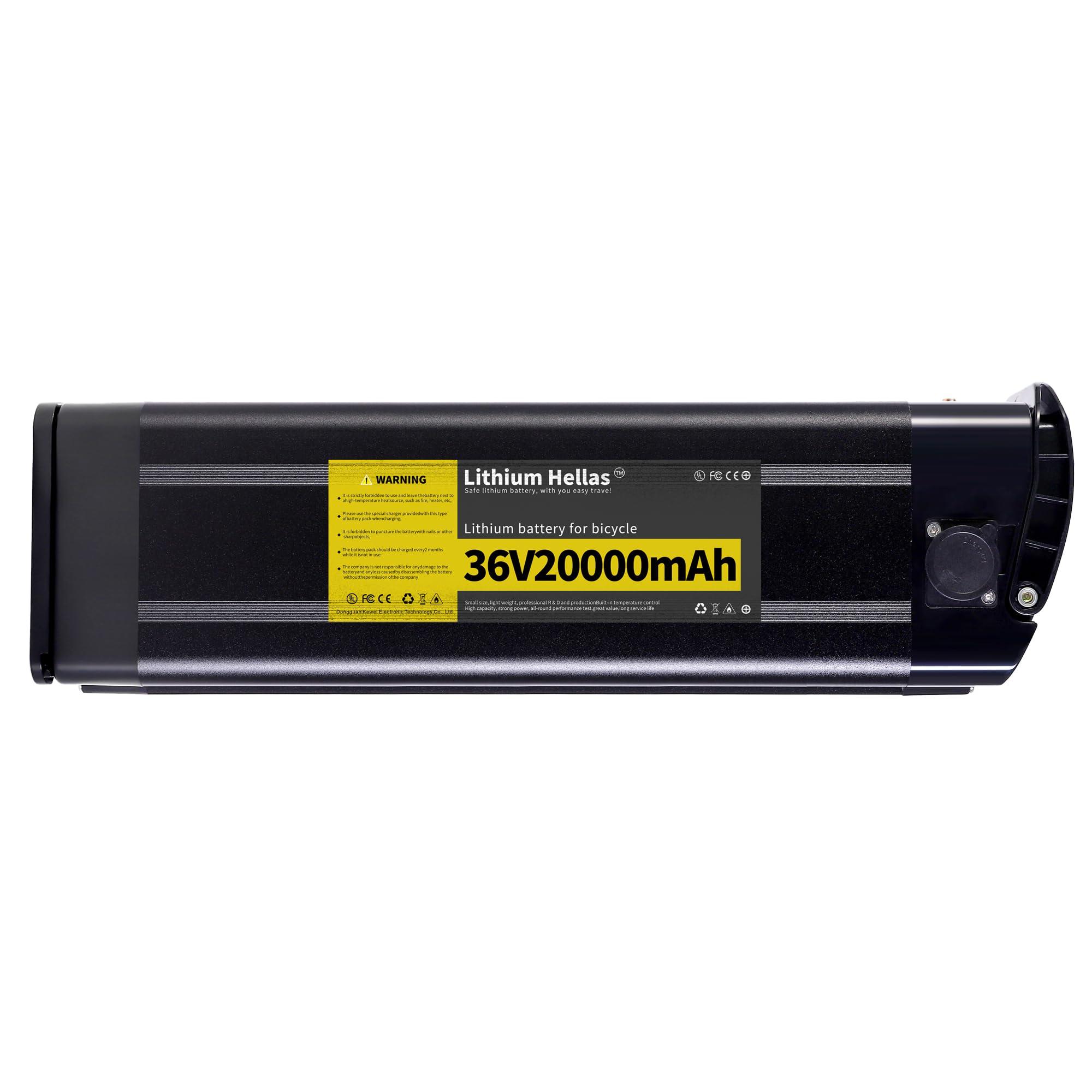 36V 20Ah Folding E-Bike Replacement Battery with 2A Fast Charger & Safety Lock - 2 Prong Connection (US Stock) | Perfect for Commuting, Leisure Riding & Electric Bike Upgrades