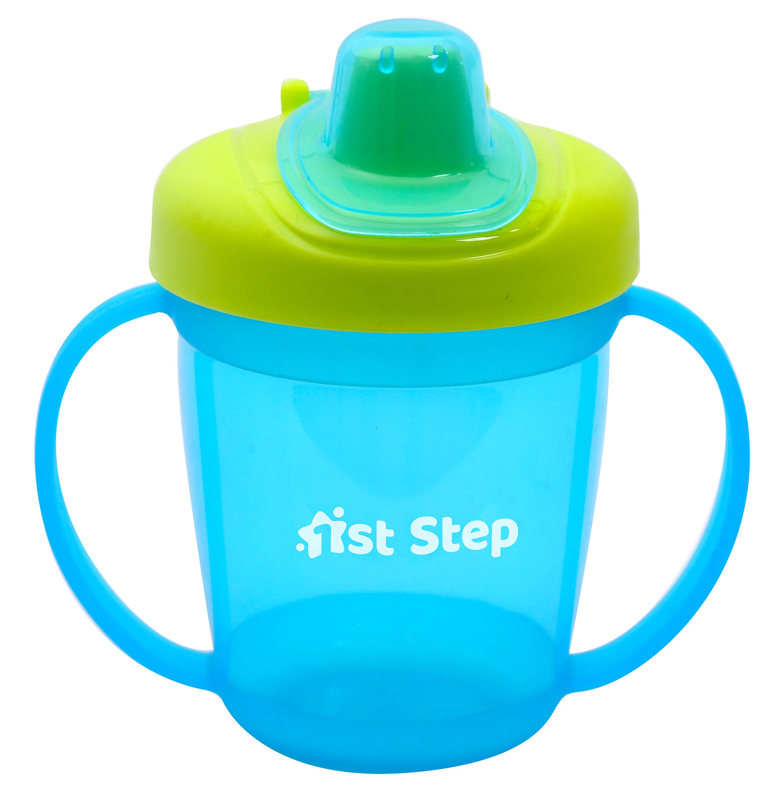 1ST STEP 250ml BPA-Free Hard Spout Sipper Cup - Leak Proof Toddler Water Bottle for Boys & Girls (Blue) - Ideal for School, Travel, and Outdoor Activities