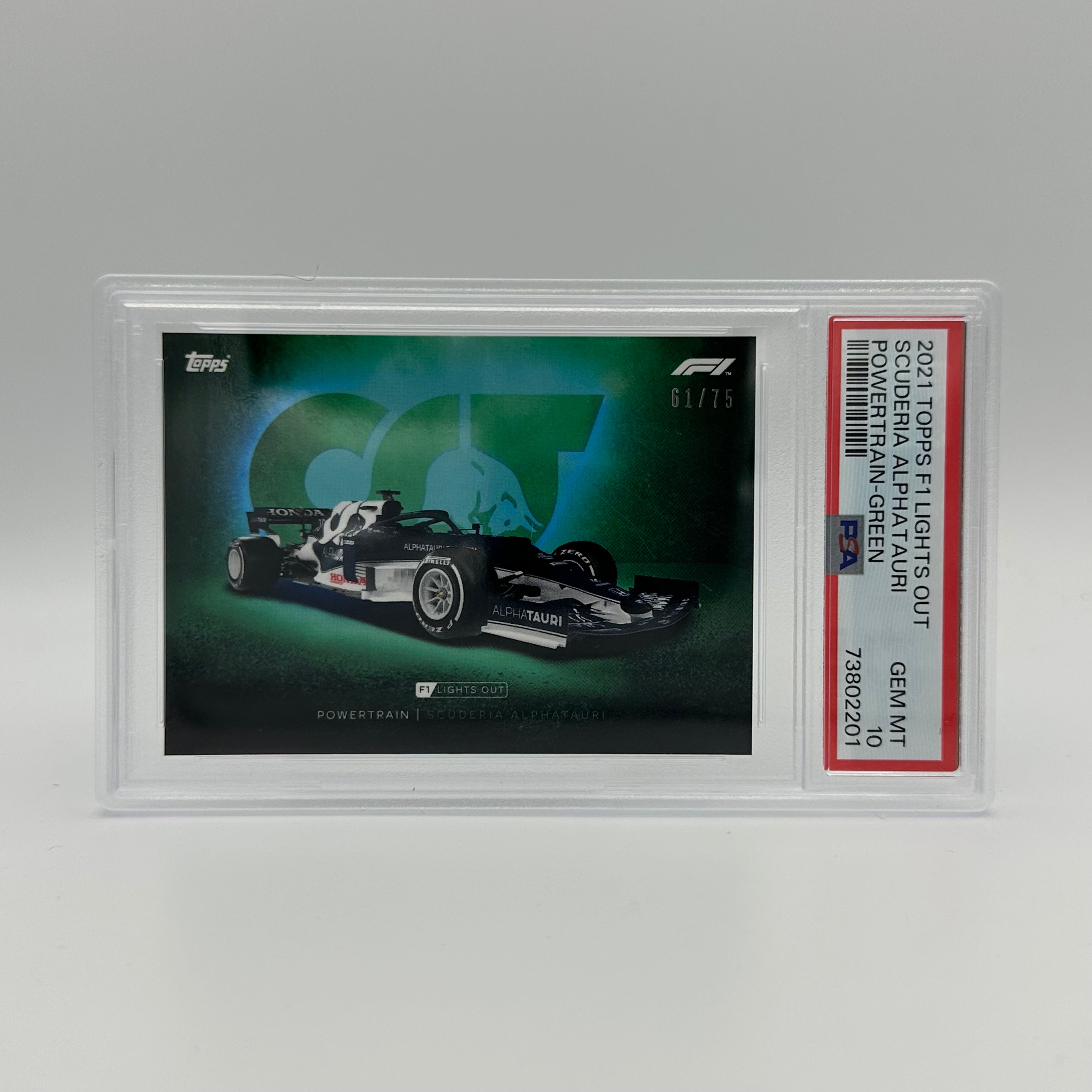 PSA 10 61/75 Scuderia AlphaTauri Powertrain Green Racing Card - Perfect for Collectors, Sports Memorabilia & F1 Racing Fans