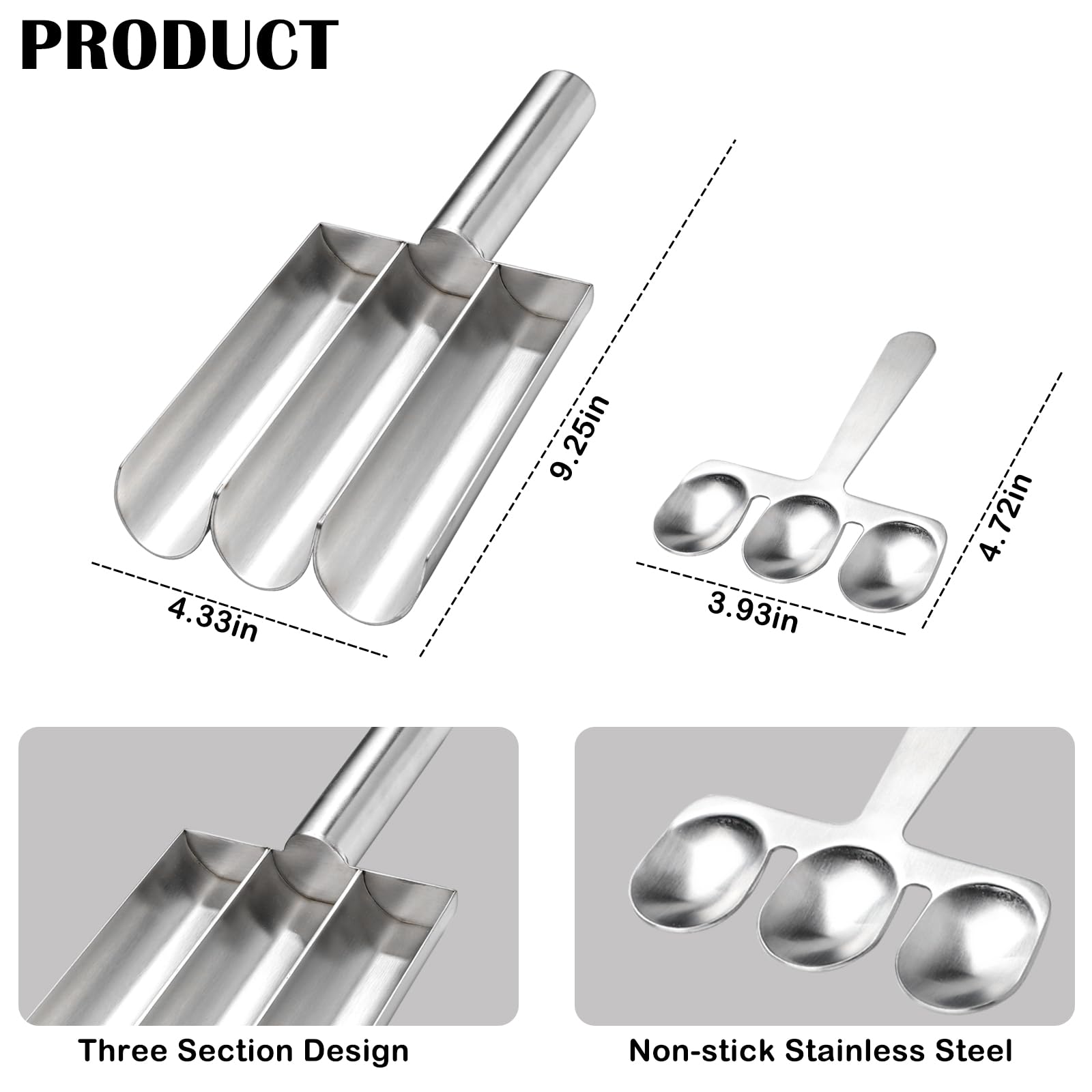 Stainless Steel Meatball Maker Scoop - Fish Ball & Shrimp Ball Dispenser Tube with Spoon for Quick Cooking | Perfect for Meatballs, Cookies, Dumplings & Party Food Prep