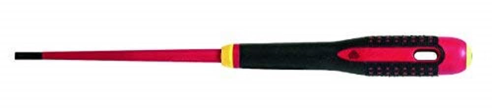 Ergo™ Slim VDE Insulated Slotted Screwdriver 3.0 x 100mm - Professional Electrical Tool for Safe Wiring & DIY Repairs | Perfect for Electricians, Home Improvement & Electronics Maintenance