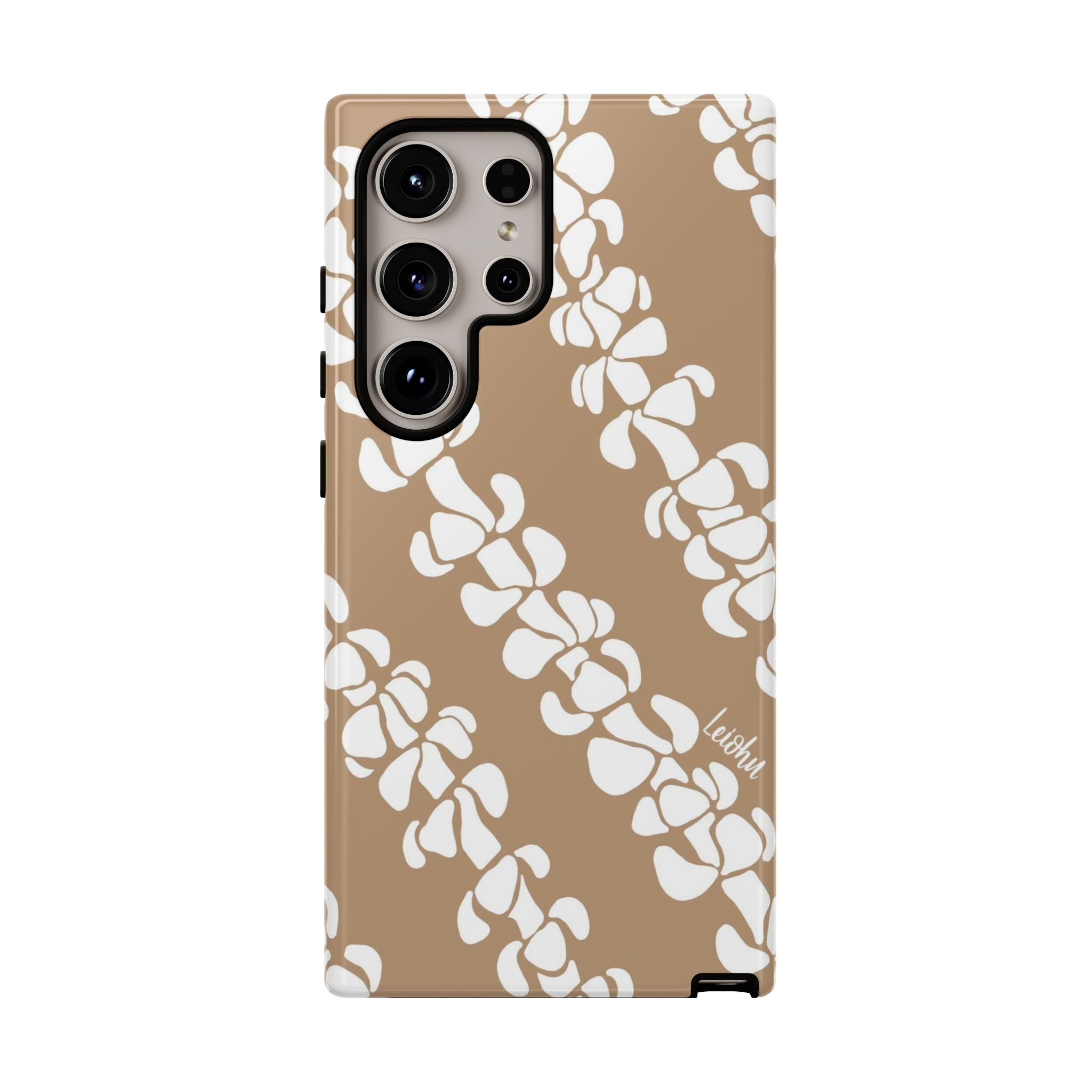 Premium Puakenikeni Tan Leather Case for Samsung Galaxy - Durable Protection with Stylish Design for Everyday Use