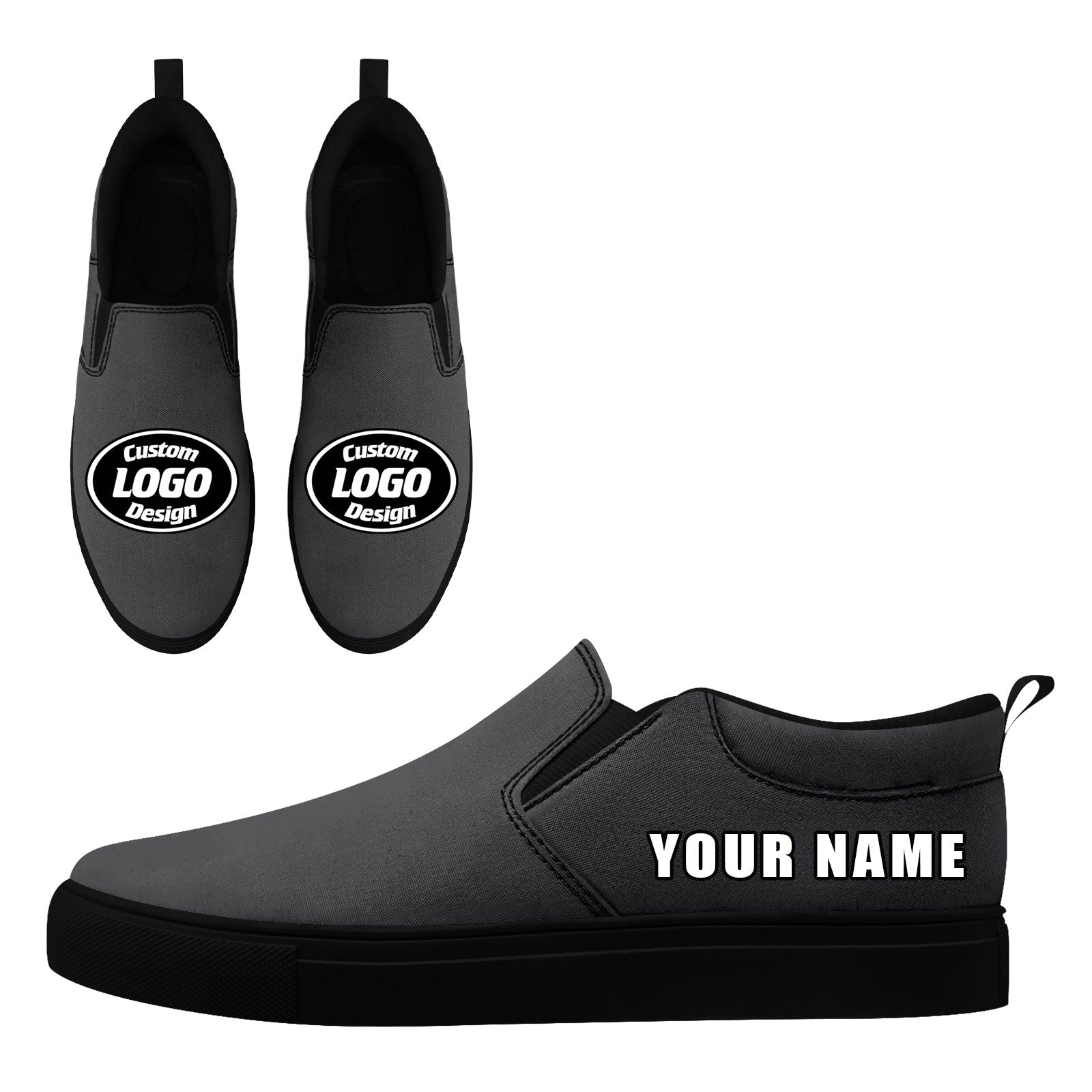 Custom Personalized Canvas Slip-On Sneakers - Handmade & Unique Design (FN071 E028030) - Perfect for Casual Wear, Gifts & Fashion Street Style