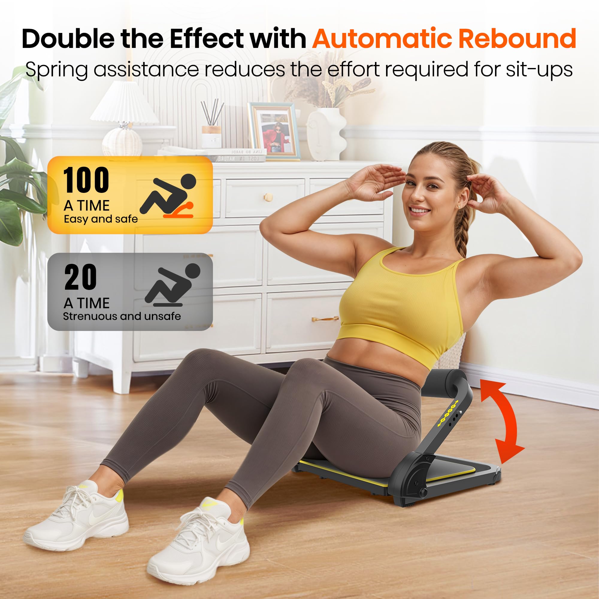 Premium Ab Workout Equipment - Home Ab Trainer Machine with Resistance Bands & 330 LBS Capacity - Perfect for Core Strengthening, Sit Ups & Crunches - Ideal for Home Gym, Fitness Enthusiasts & Weight Loss Training