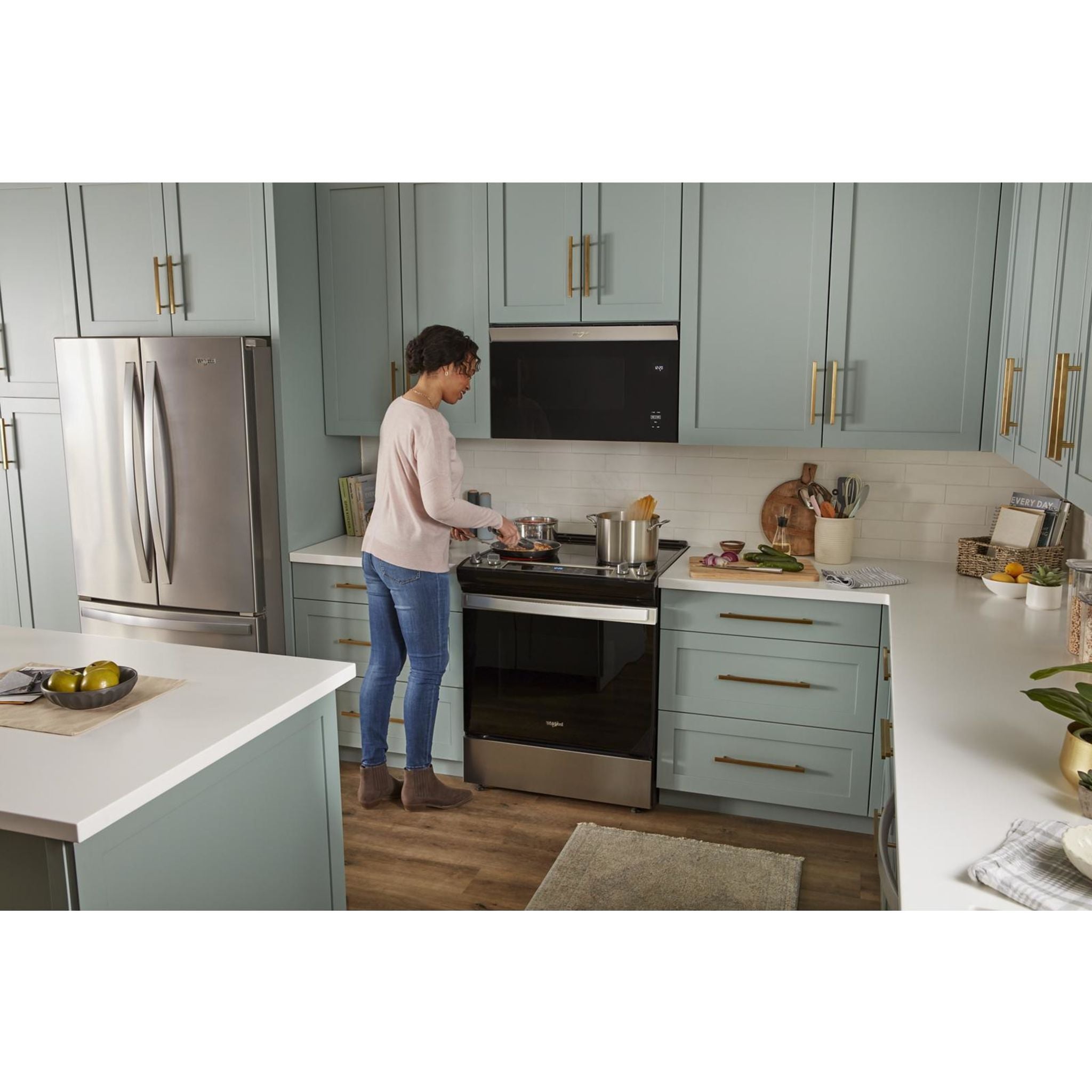 Whirlpool YWMMF5930PV Over The Range Microwave - 1.9 cu. ft. Capacity, Black Stainless Steel, Sensor Cooking, Easy Clean Interior - Perfect for Kitchens with Limited Counter Space