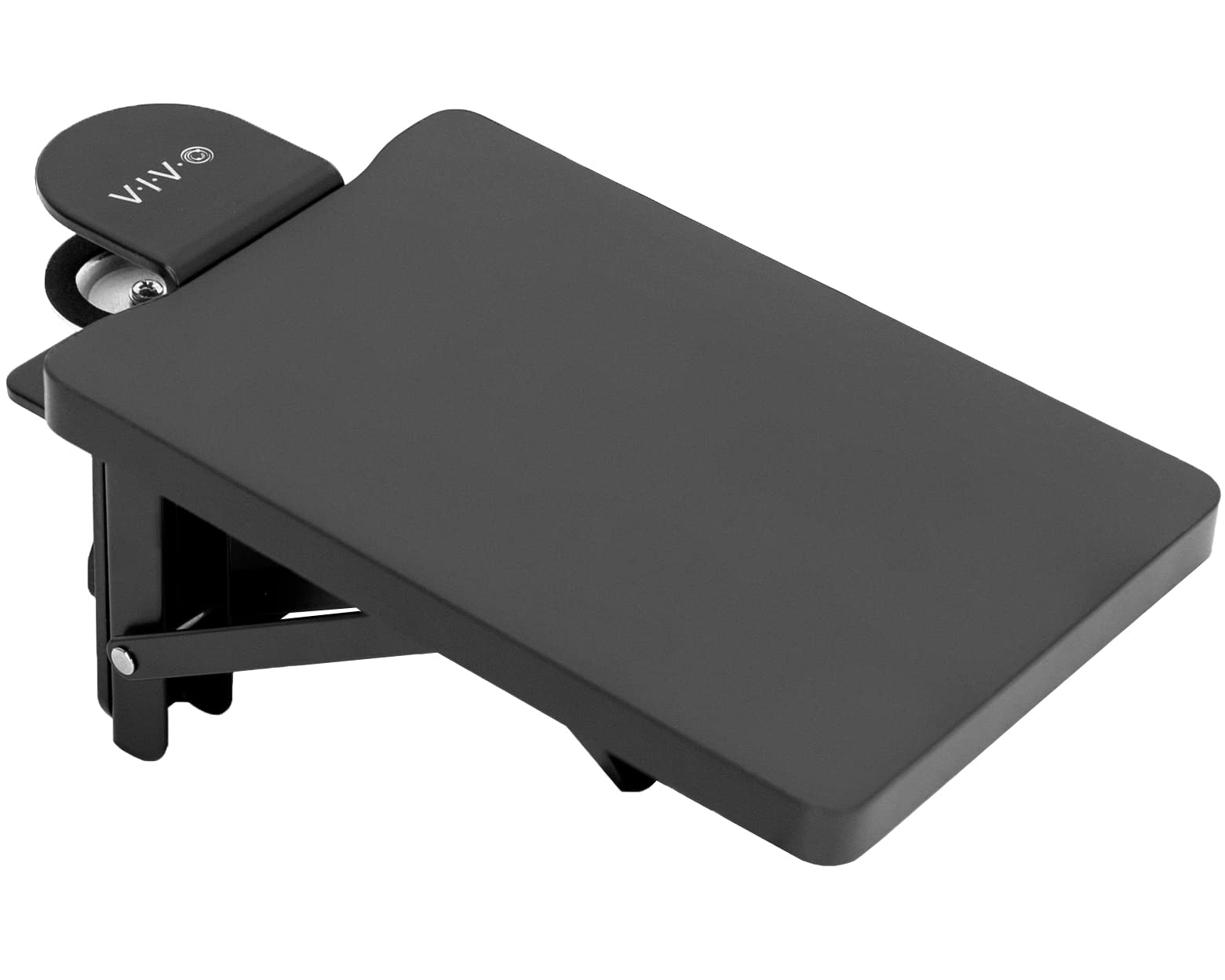 VIVO Clamp-on 6 x 9 inch Desk Extender with Wrist Support - Black Adjustable Armrest Tray for Sit Stand Desks (Includes 11 Clamps) | Perfect for Office Work, Gaming & Home Workspace Ergonomics