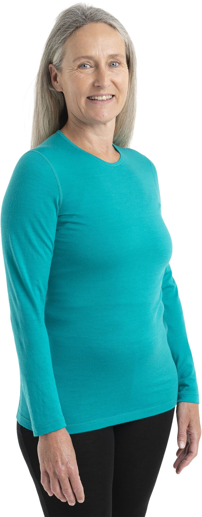 200 Oasis Long Sleeve Crewneck T-Shirt for Women - Soft Cotton Comfort Fit Casual Top - Perfect for Everyday Wear, Layering & Office Outfits