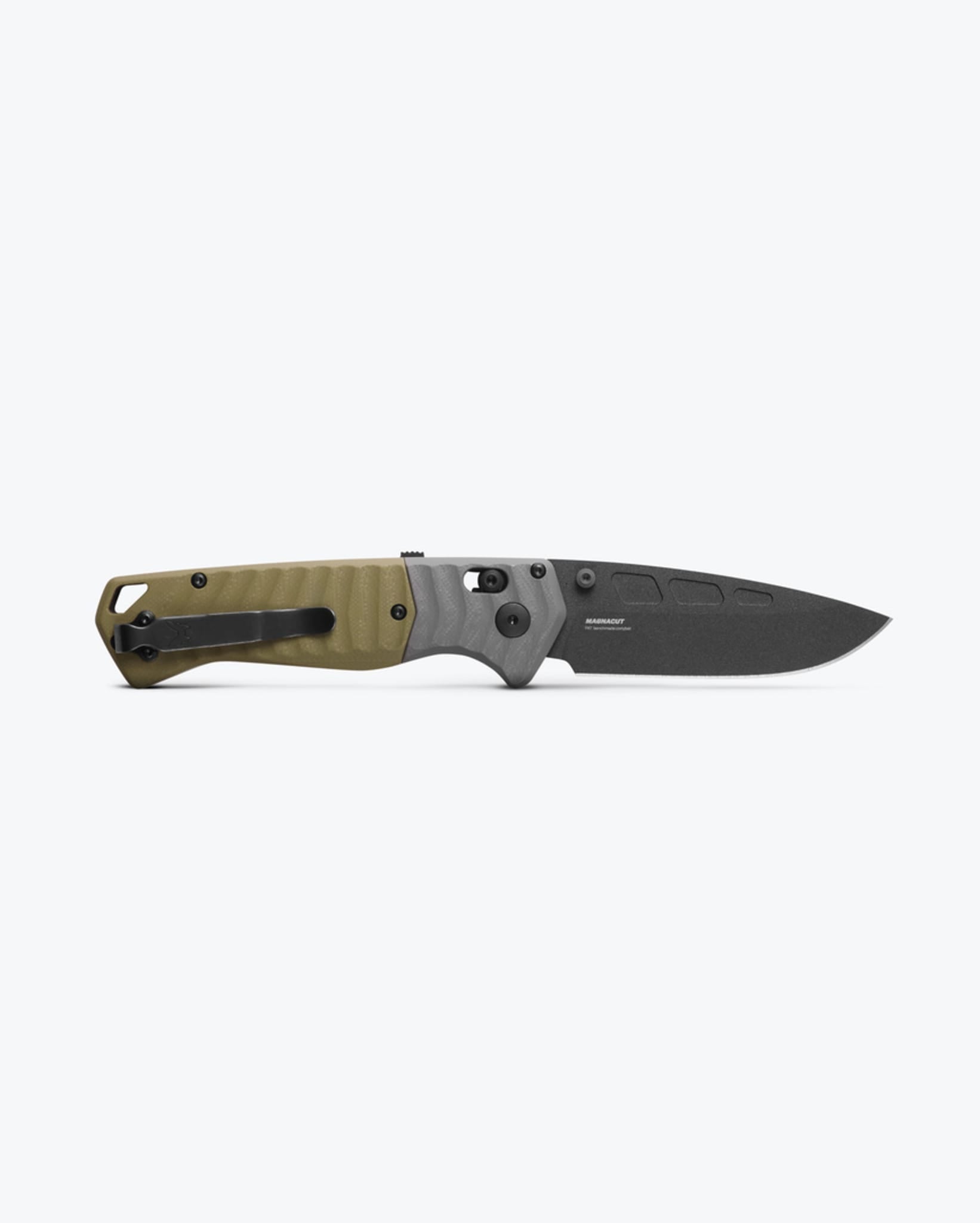 PSK Survival Knife - Gray & OD Green G10 Handle Tactical Folding Pocket Knife for Outdoor Camping, Hiking, and Emergency Preparedness