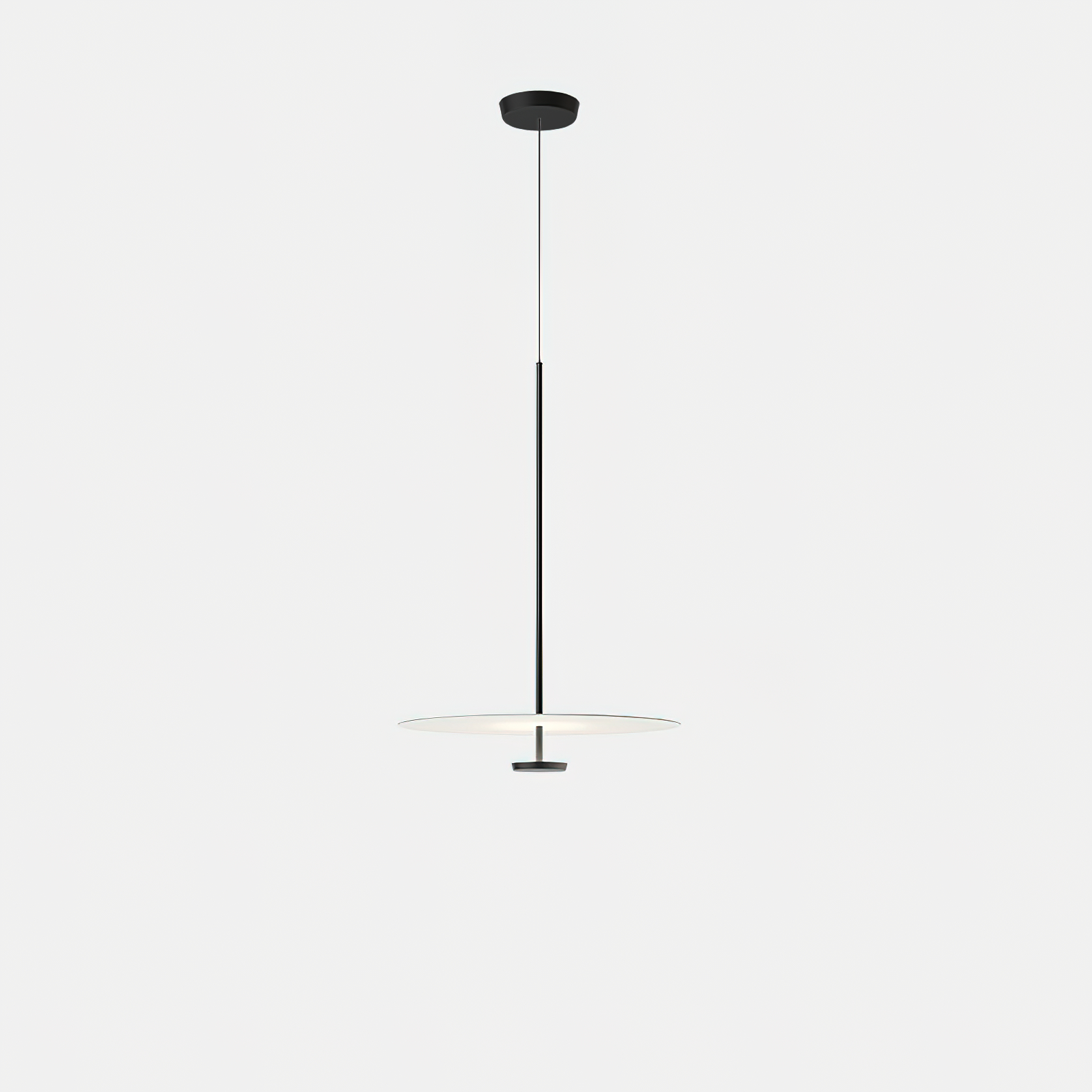 Modern Flat Pendant Light Fixture - Sleek Minimalist Ceiling Lamp for Kitchen Island, Dining Room & Bedroom Lighting - Energy Efficient LED Hanging Light with Adjustable Cord