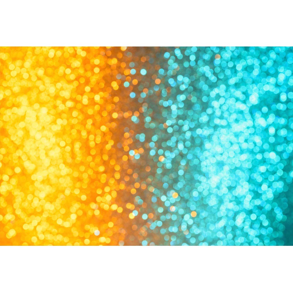10x8ft Dreamy Light Spots Photography Backdrop - Orange & Baby Blue Sparkling Virtual Background for Wedding Ceremonies, YouTube Videos, Birthday Parties & Personal Events - Perfect for Photo Shoots & Content Creation
