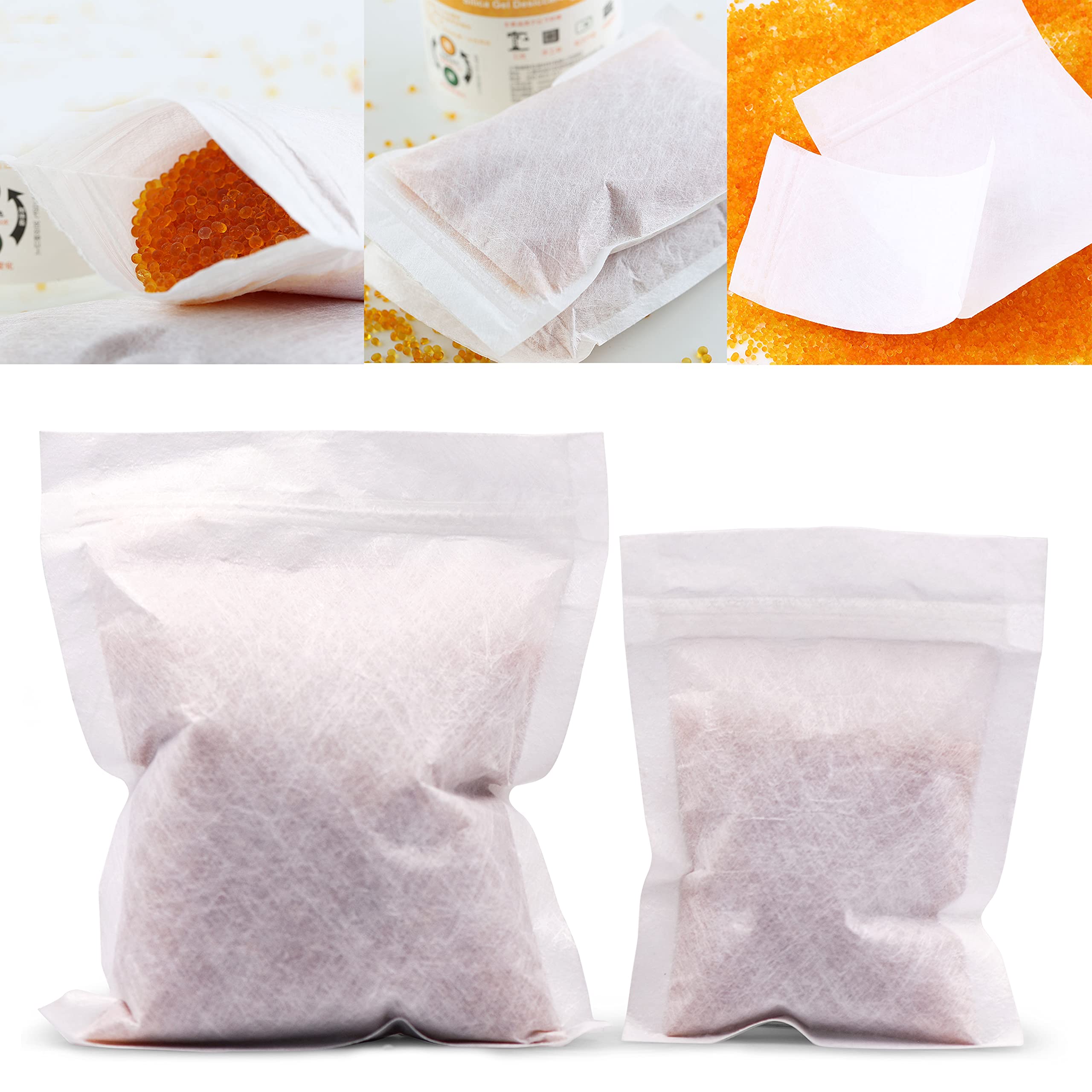 Wisesorb 20 Pack Small Resealable Nonwoven Zip Bags - 4.3 x 6.3 Inch Breathable Storage Bags for Jewelry, Silica Gel, Desiccant, Samples & Small Items | Perfect for Travel, Crafting & Organizing