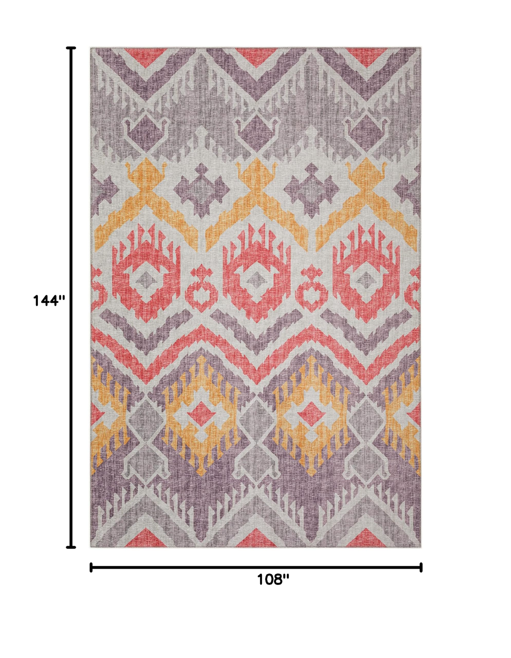 Addison Rugs Yuma AYU32 Purple 9' x 12' Area Rug - Soft Plush Living Room Carpet for Bedroom, Dining Room & Home Decor