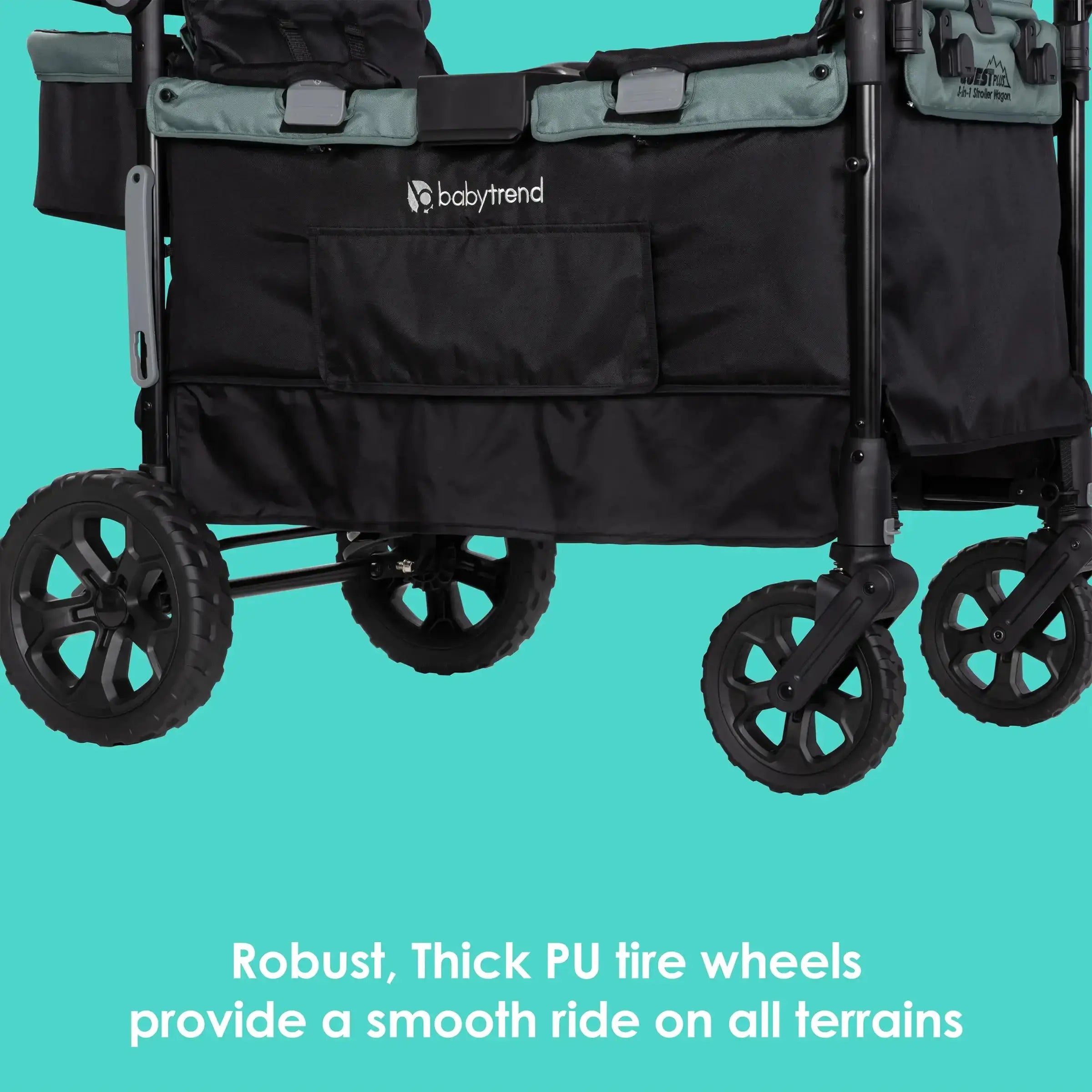 Quest PLUS 3-in-1 Stroller Wagon in Madrid Green - Convertible Baby Stroller & Wagon for Toddlers (Target Exclusive) | Perfect for Park Outings, Beach Trips & Family Adventures