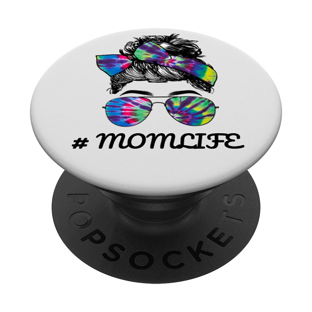 Tie Dye Mom Life PopSocket - Swappable Grip for Phones & Tablets, Perfect Mother's Day Gift for Stylish Moms On-the-Go