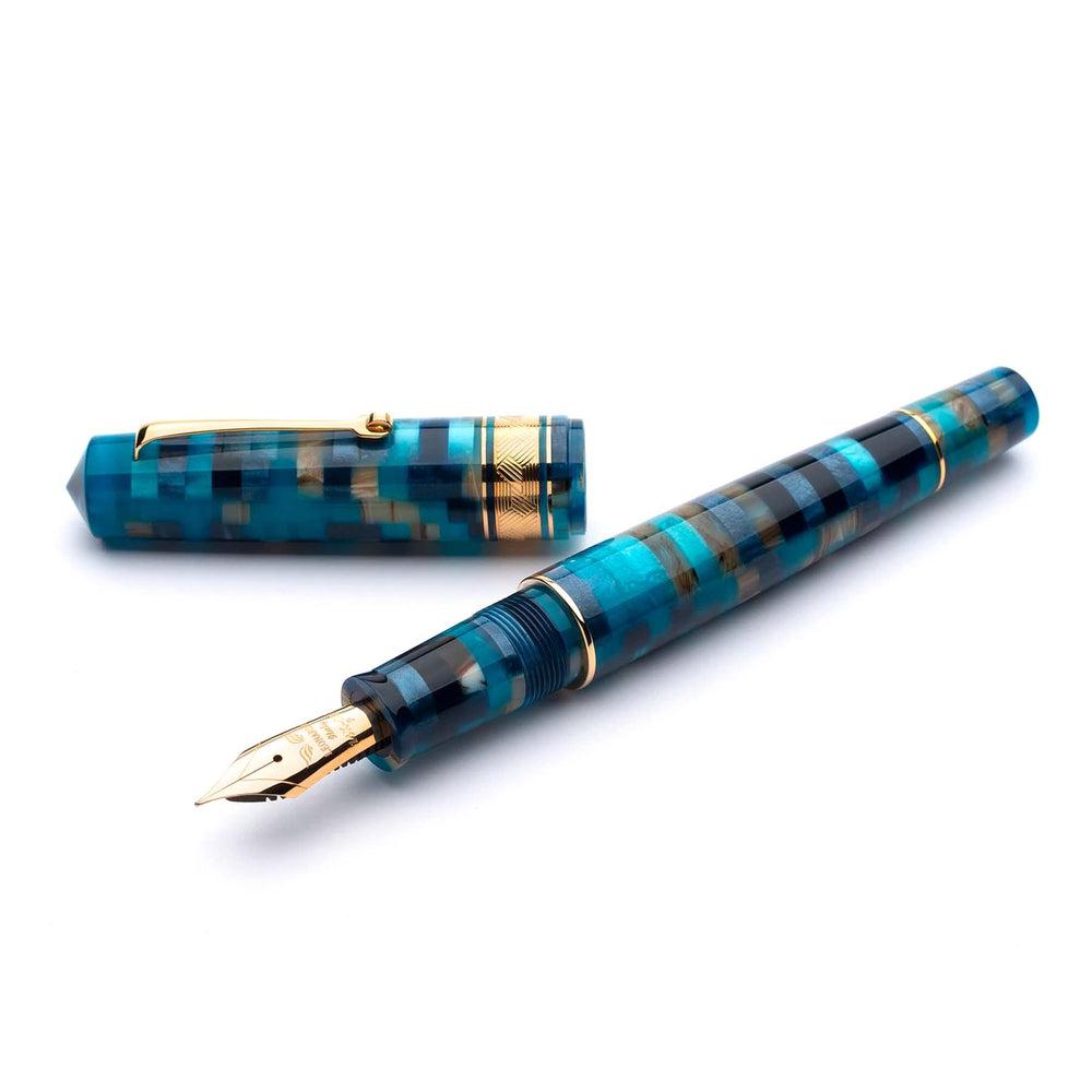 Leonardo Fountain Pen Mosaico - Premium Stainless Steel Pen for Writing, Calligraphy & Collecting - Perfect for Gifts, Office Use & Special Occasions