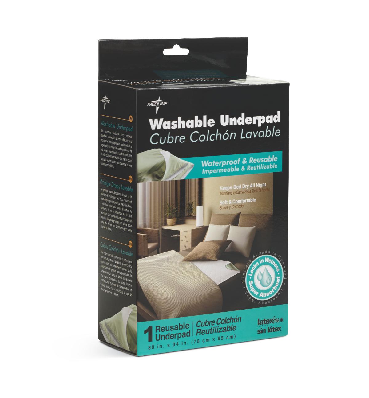 Premium Twill Face Underpad 30 x 34 Inches - Waterproof Bed Protector for Incontinence, Elderly Care & Hospital Use