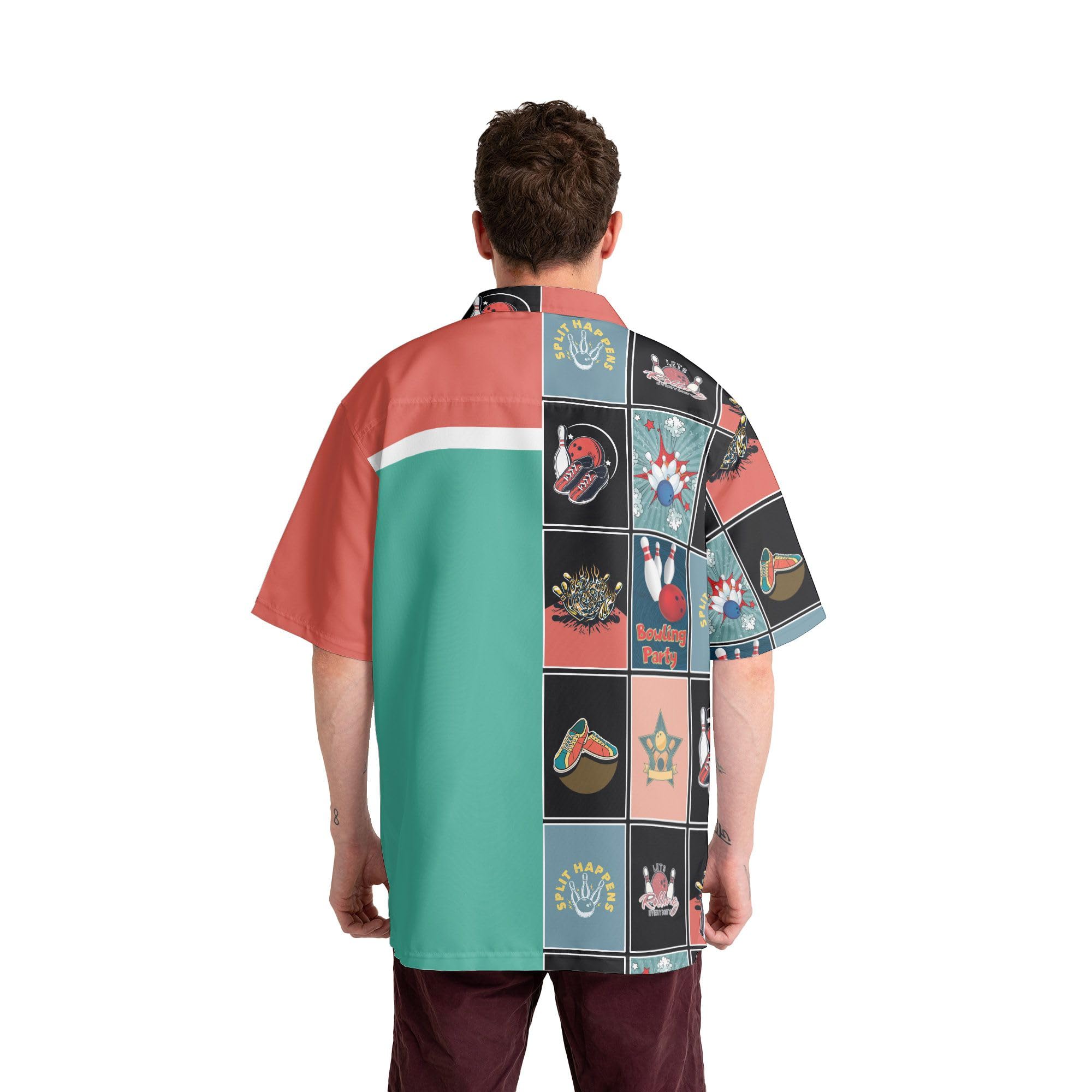 Custom Personalized Bowling Shirts with Names for Men & Women - Retro Hawaiian Style Bowling Team Shirts - Perfect for Bowling Leagues, Tournaments & Themed Parties