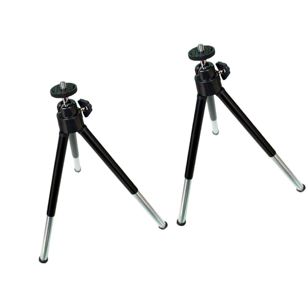 UKCOCO 2-in-1 Camera Tripod & Phone Stand - Compact Telescopic Desktop Tripod with 2-Segment Adjustable Height for Smartphones & DSLR Cameras - Perfect for Vlogging, Live Streaming, Home Office & Travel Photography