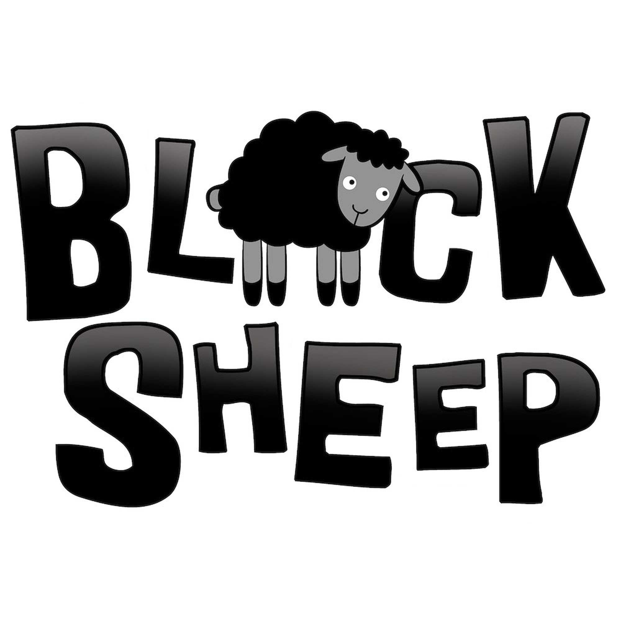 Black Sheep Dark 3x3 Inch Square Bumper Sticker - Durable Car Decal for Windows, Laptops & DIY Projects - Funny Unique Gift for Car Enthusiasts & Office Decor