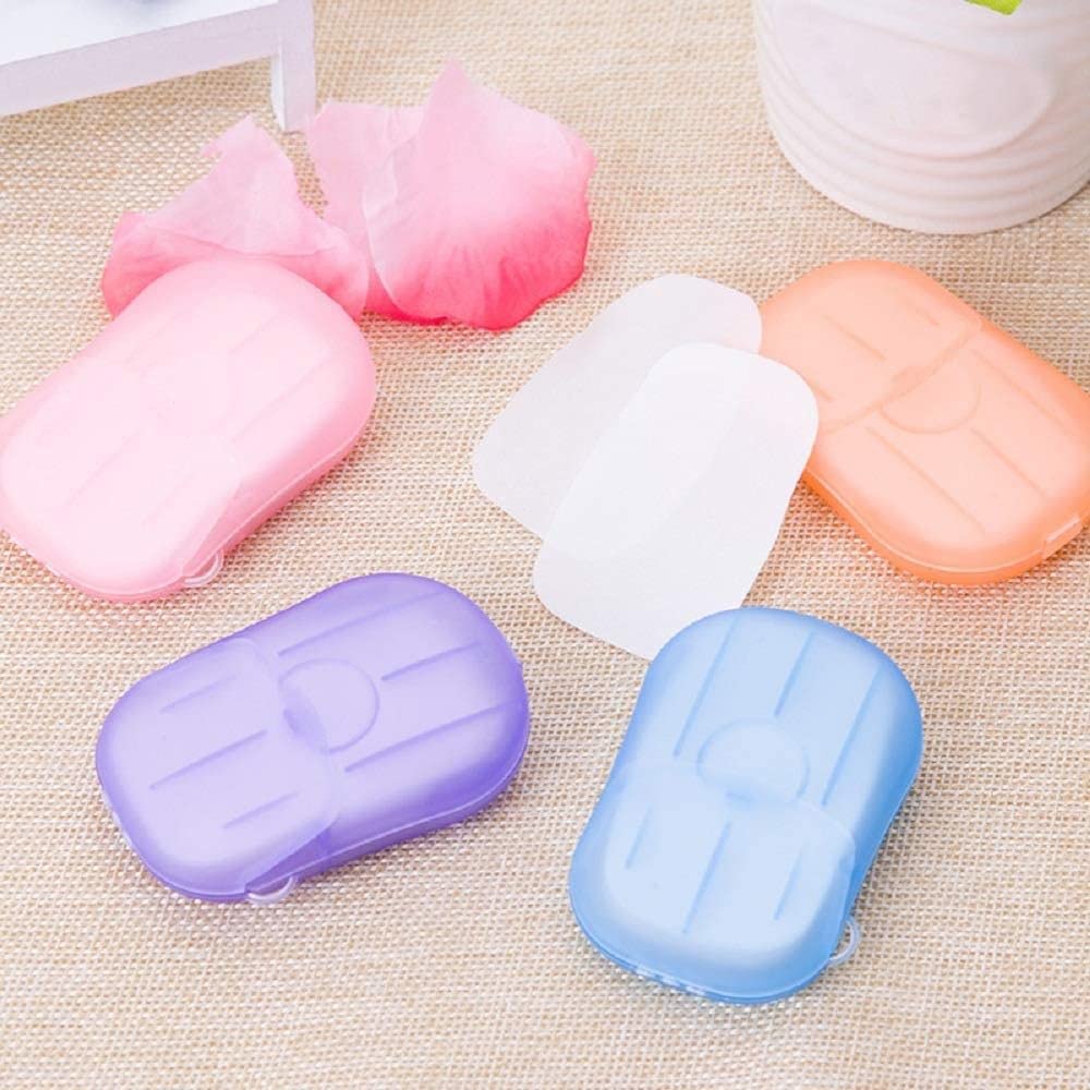 Tanna Enterprise Disposable Mini Paper Soap Sheets - Portable Travel Hand Wash with Fresh Scent, 1-Pack (Multicolor) | Perfect for Camping, Hiking, Gym & Outdoor Activities | Eco-Friendly Hand Cleansing Solution