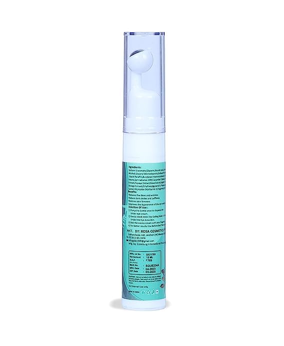 Silky Gold Under Eye Cream for Dark Circles & Wrinkles - 15ml Roll-On with Cooling Massage Roller | Reduces Puffiness, Fades Fine Lines | Perfect for Night Routine & Travel Skincare