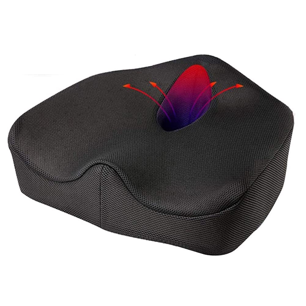 XUERUIGANG Memory Foam Car Seat Cushion & Orthopedic Lumbar Support Pillow - Coccyx Pain Relief for Office Chair, Driving, Gaming - Ideal Gift for Women & Men with Lower Back Pain
