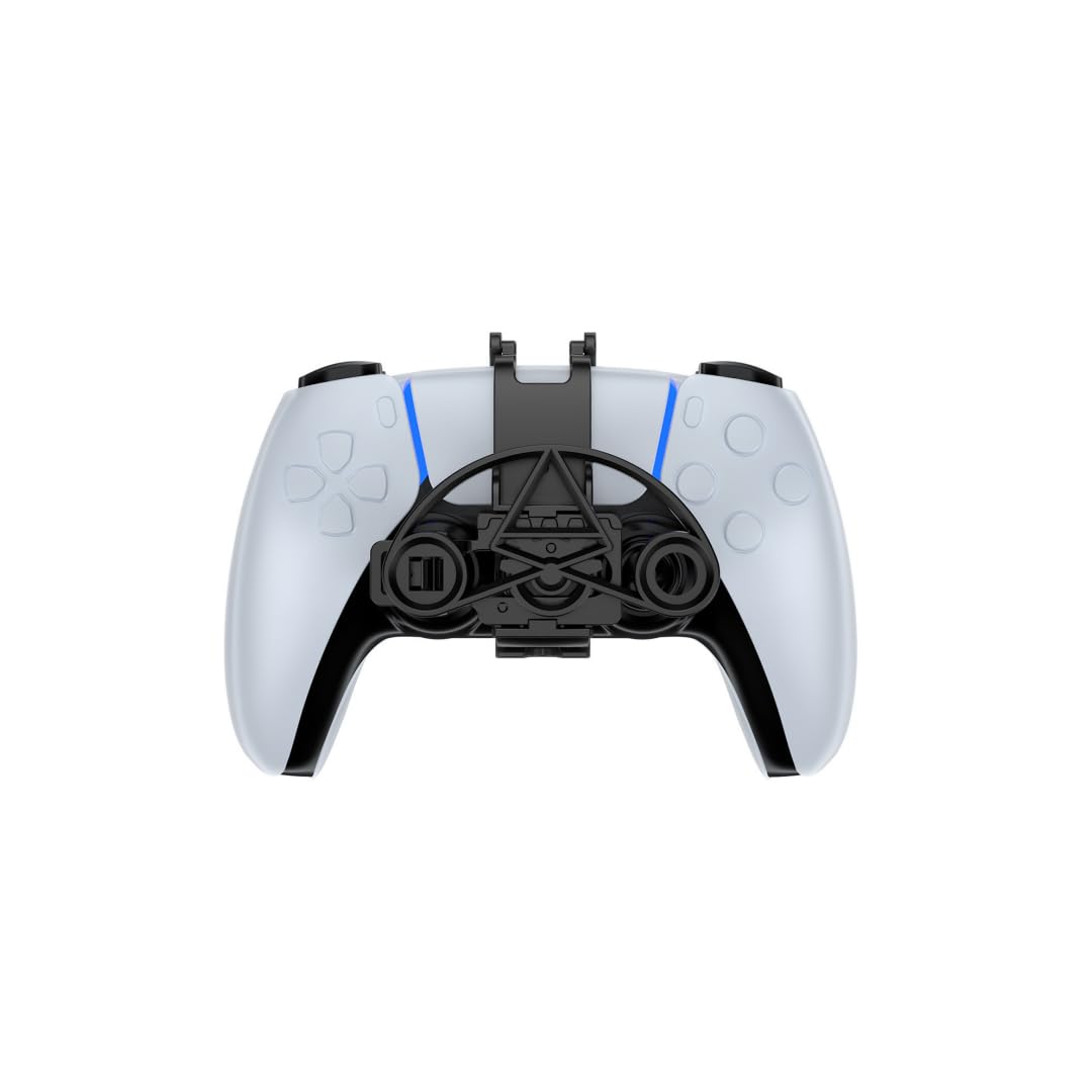 3D Printed Mini Racing Wheel Game Controller for PS5 - Lightweight Auxiliary Steering Wheel & Grip Accessories for Driving Simulator Games (Black) - Perfect for Gran Turismo, F1 & Arcade Racing Enthusiasts