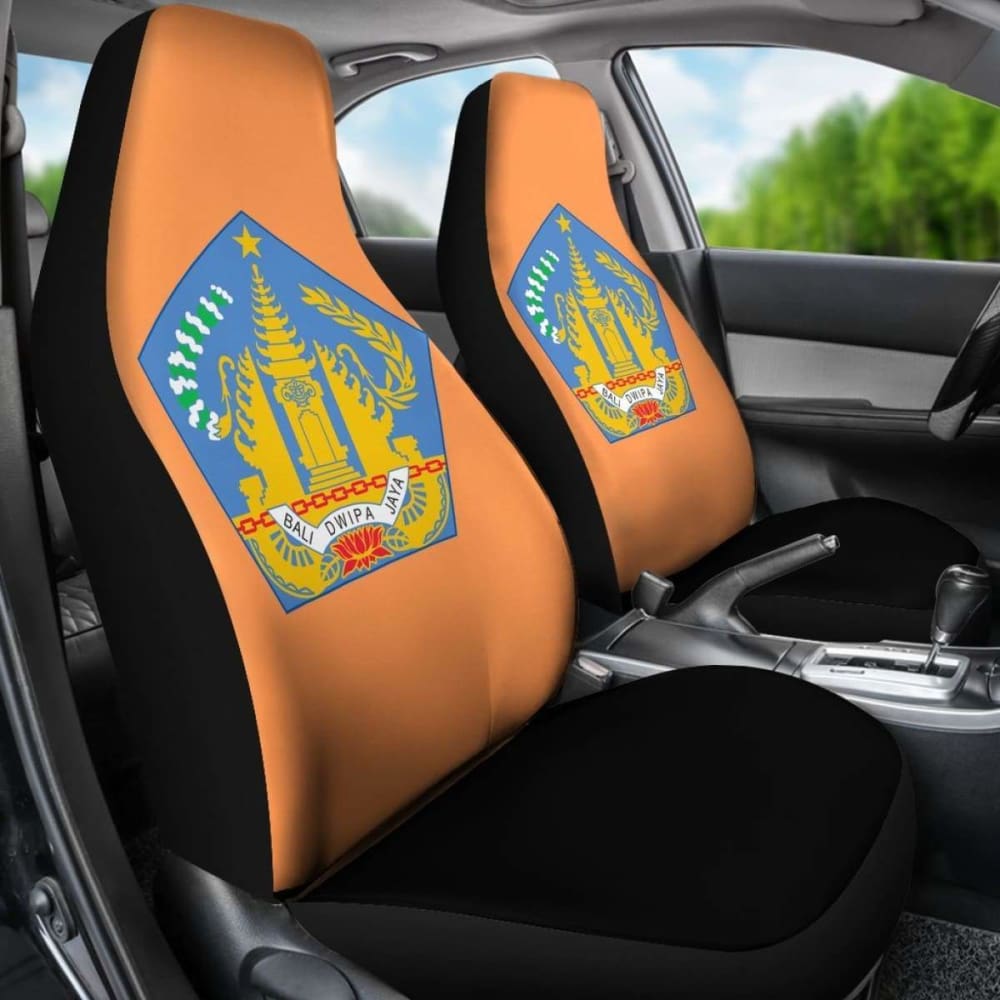 Bali Island Flag & Coat Of Arms Car Seat Cover - Durable & Stylish Car Accessories for Jeep, SUV, Truck - Perfect for Travel, Road Trips & Island-Themed Decor