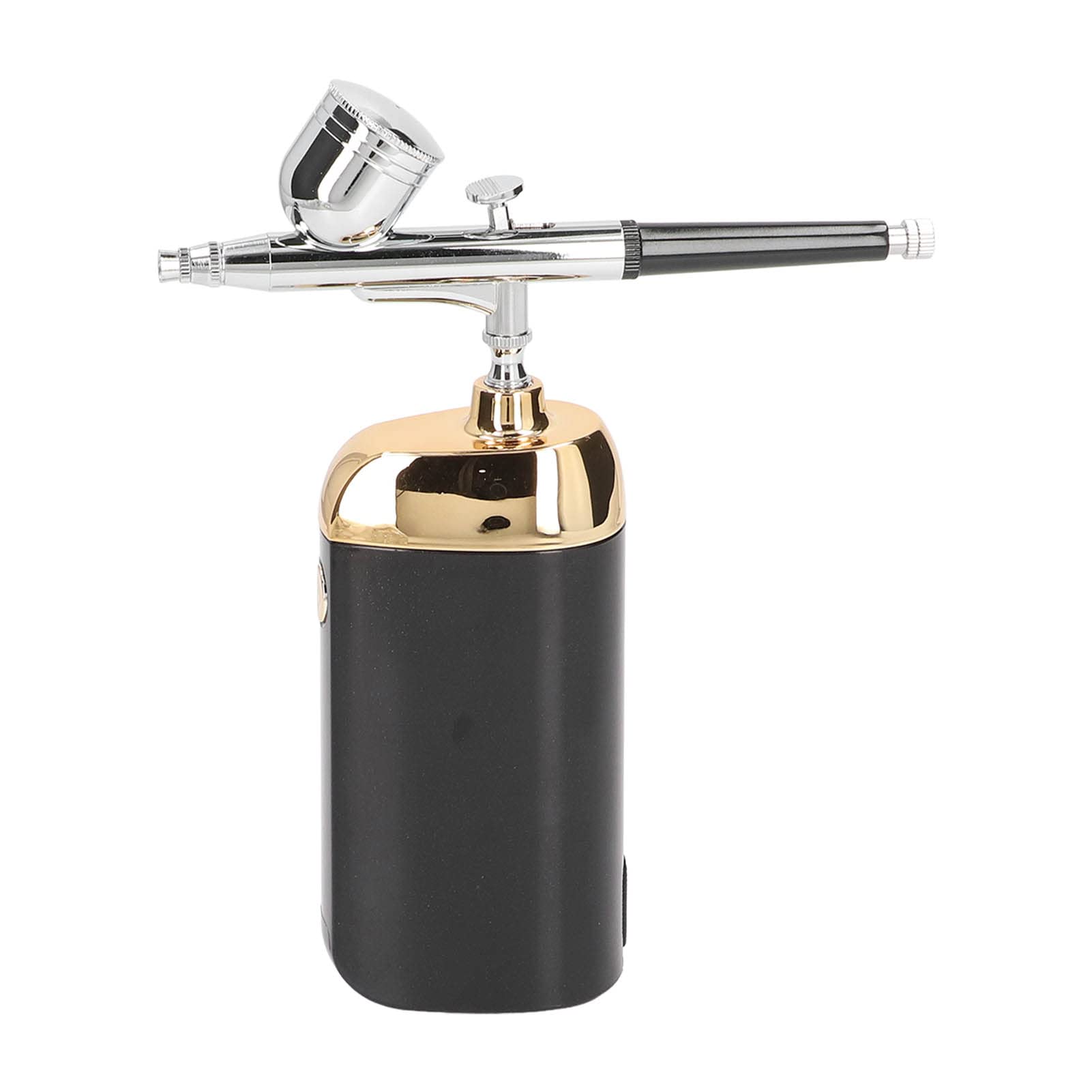 Eulbevoli Portable Facial Steamer - 6W USB Cordless Oxygen Airbrush for Makeup & Painting, ABS Rubber Aluminum Anti-Slip Handle (Black) | Perfect for Home Spa, Salon Treatments & Professional Makeup Artists