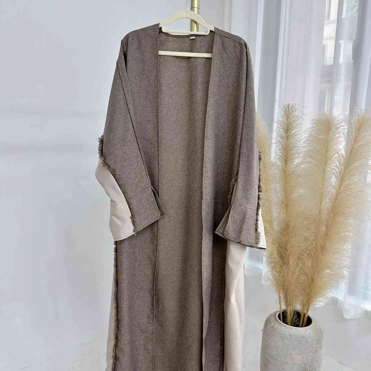 Elegant Dubai Turkish Modest Fashion Cardigan Open Abaya Dress for Women - Perfect for Prayer, Mosque & Special Occasions