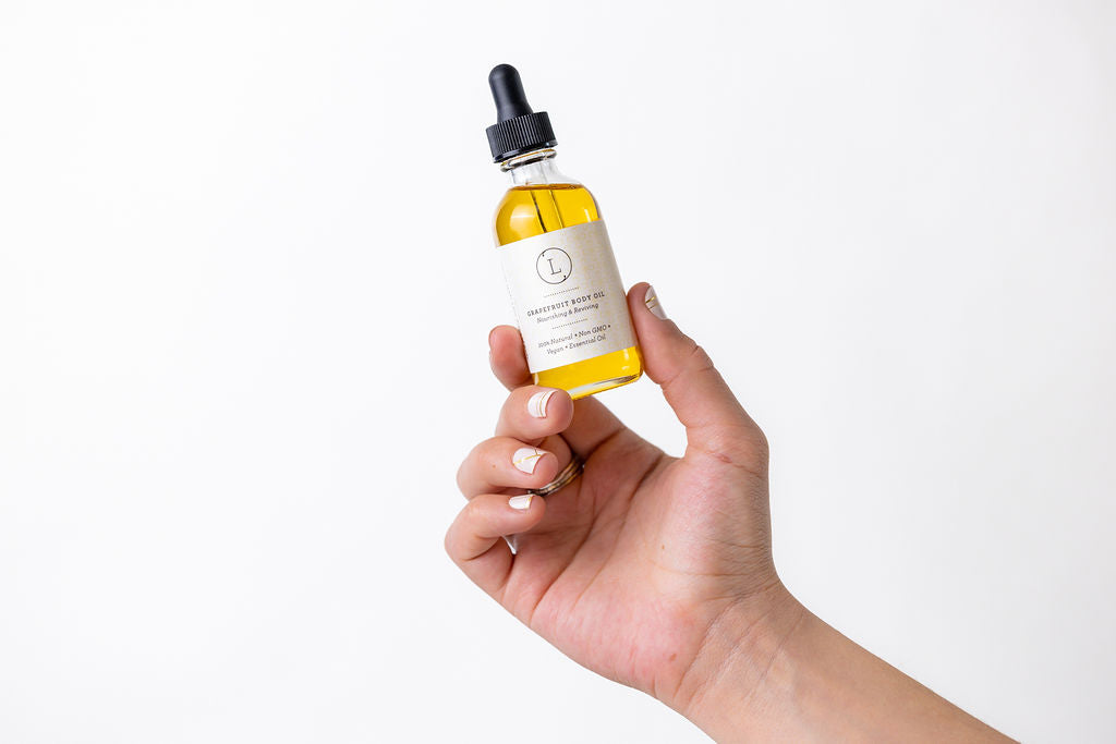 Natural Grapefruit Body Oil - Hydrating & Moisturizing Skin Care for Dry Skin - Perfect for Massage, Aromatherapy & Daily Hydration