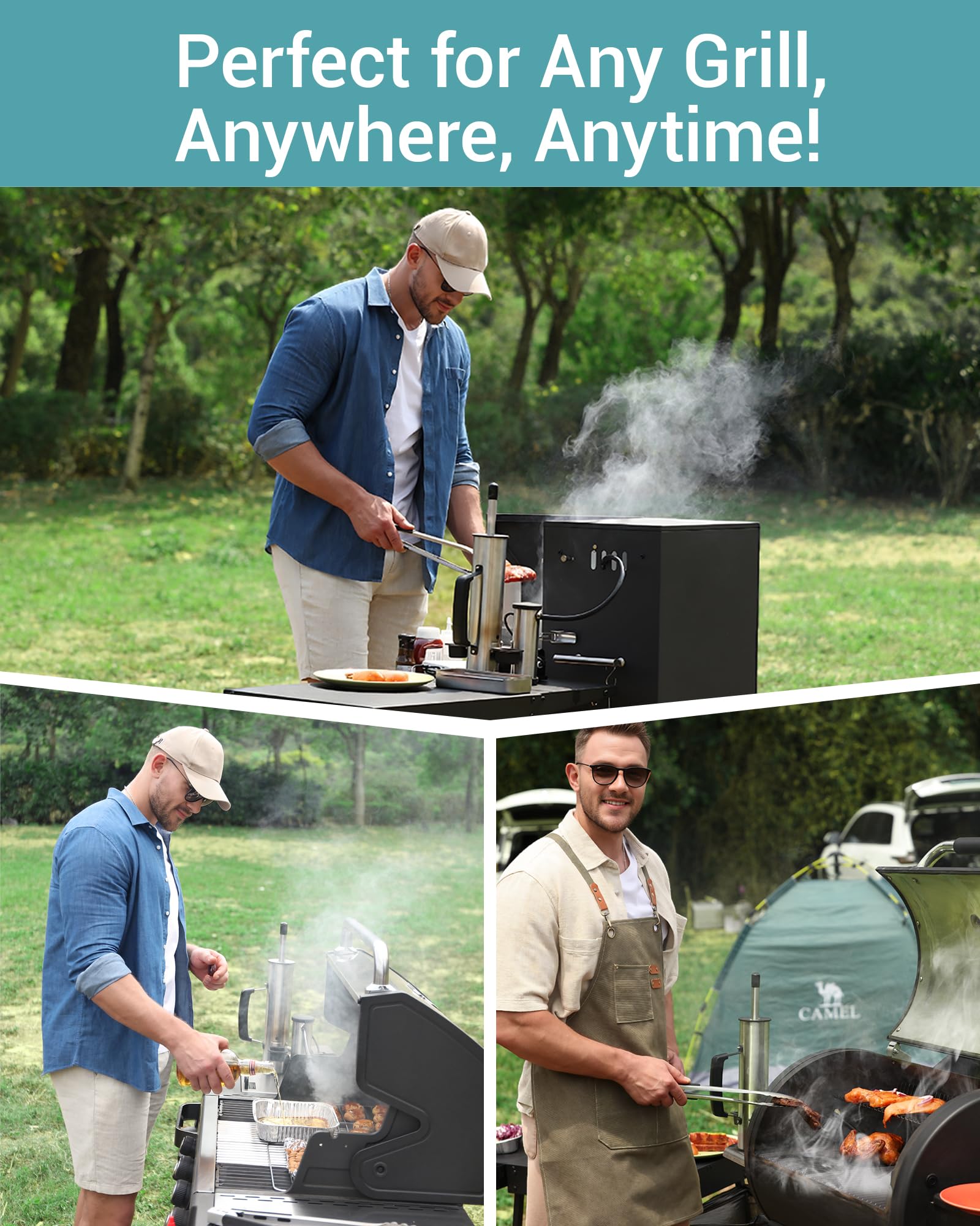 Premium Smoke Generator for Cheese & Meat - Cold & Hot Smoking Tube for Pellet Smokers, Grills & Blackstone Griddles - Portable Outdoor Smoker Box with Air Pump - Perfect for Camping, Backyard BBQs & Tailgating Parties