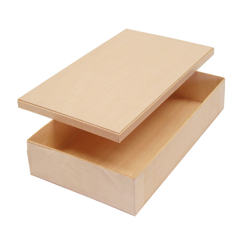 Eco-Friendly Coco Wooden Rectangular Takeout Bento Box with Lid - Medium Size 7.5