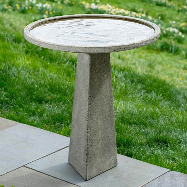 Premium Aspire Birdbath - Medium Size Garden Decoration by Campania International - Perfect for Outdoor Bird Watching & Backyard Decor