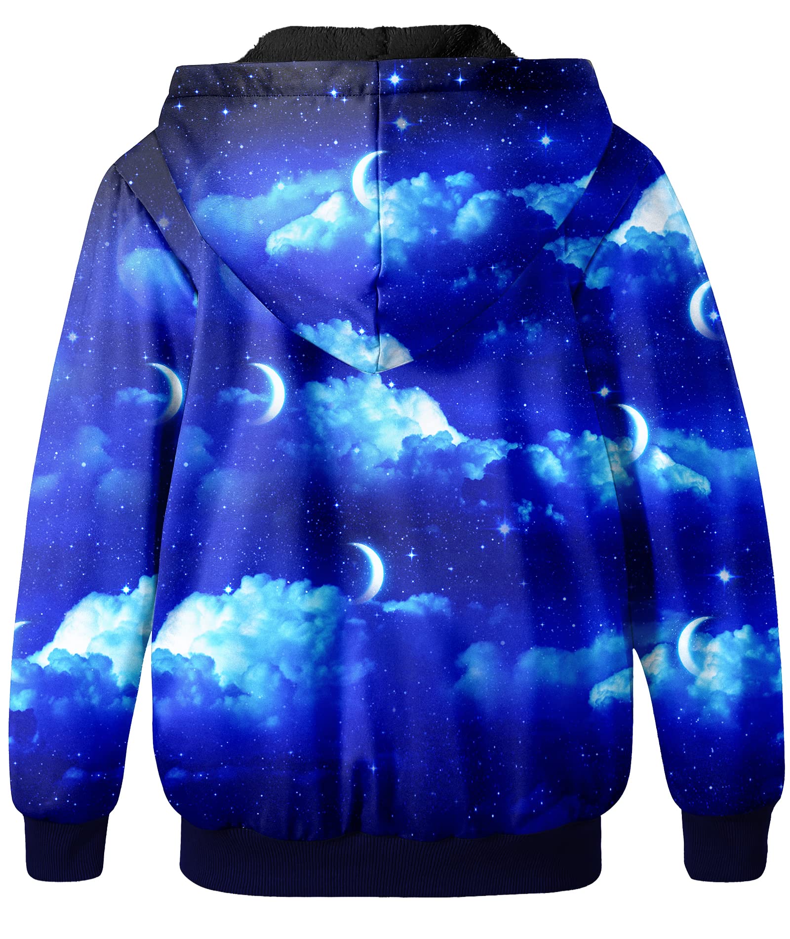 SWISSWELL Boys Graphic Fleece Hooded Jacket - Long Sleeve Youth Zip-Up Sweatshirt for Spring Fall Winter | Warm Casual Outerwear for School, Playdates & Outdoor Activities