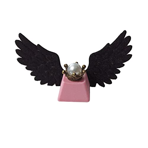 Custom Pink Angel Wing Keycap - DIY Mechanical Keyboard for Girls & Kids - Gaming & Typing