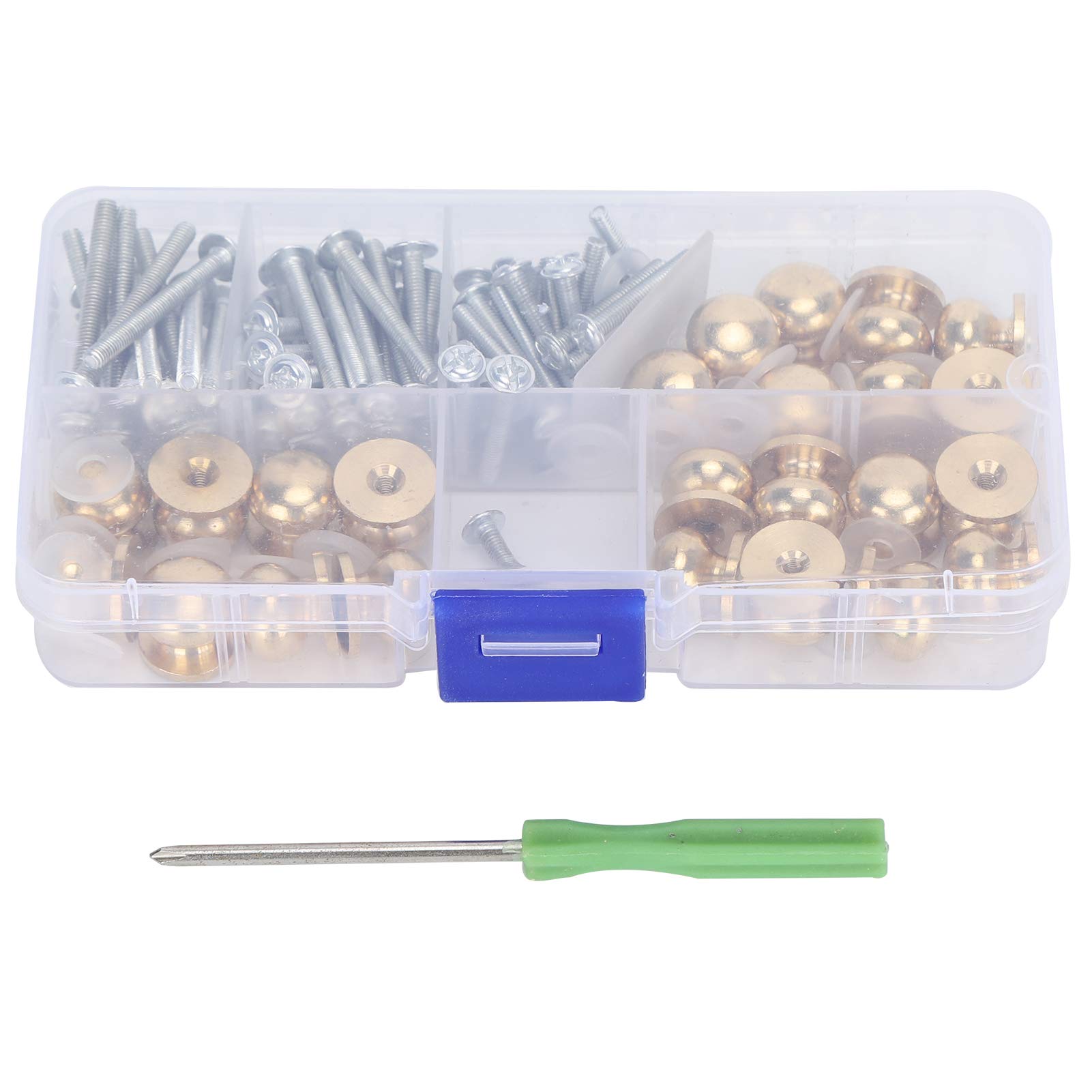 Brass Corrosion-Resistant Nail Rivet Studs - Durable Pacifier Nail Screw Set for DIY Crafts, Luggage Repair & Leather Working | Perfect for Gift Making & Home Improvement Projects