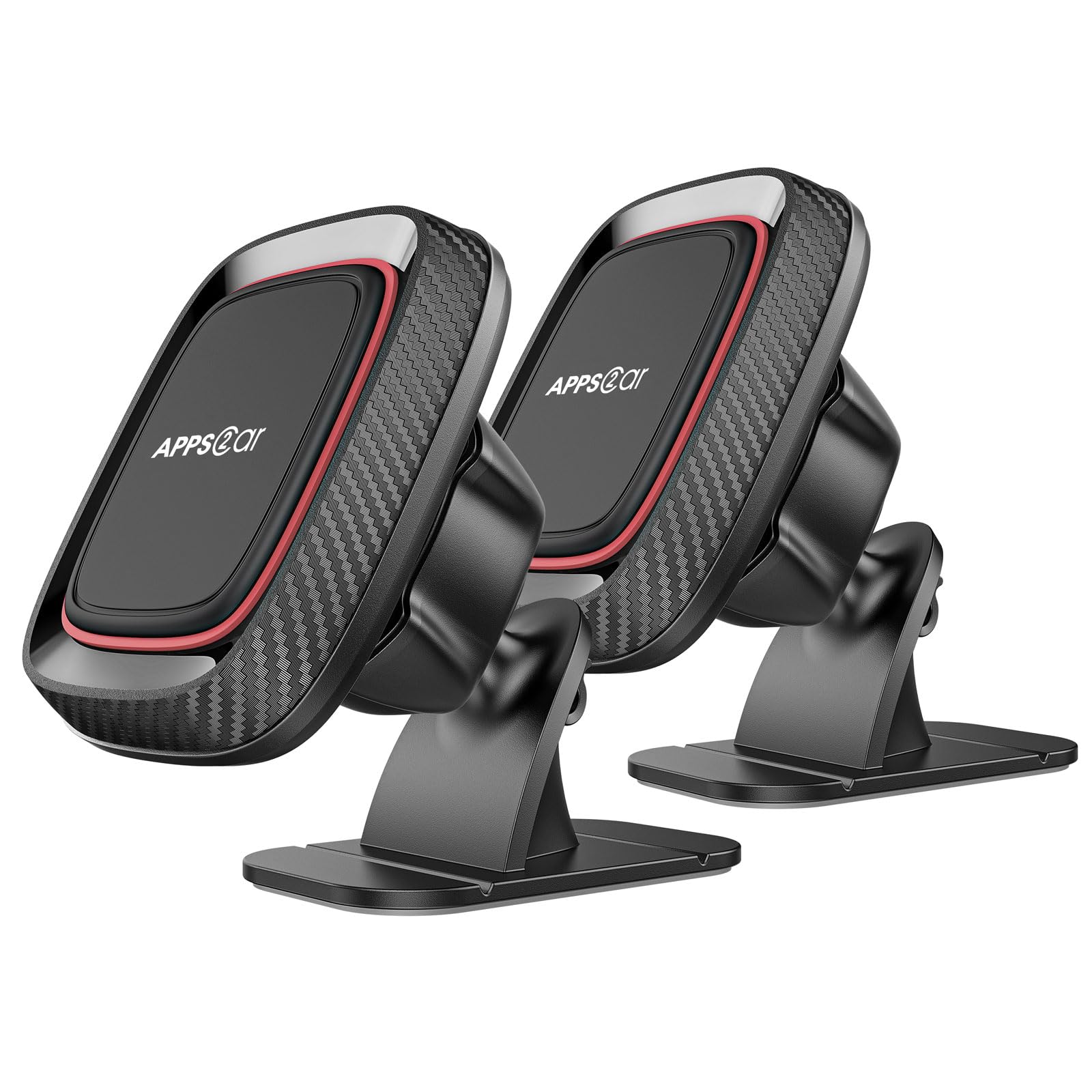 [2 Pack] Super Strong Magnetic Phone Holder for Car - APPS2Car Dashboard Phone Mount with VHB Adhesive | Compatible with iPhone & Samsung | Perfect for Commuting, Road Trips & GPS Navigation