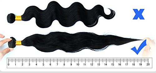DaJun Hair 8A Grade Cambodian Virgin Remy Human Hair Bundles with Lace Closure - Body Wave 14