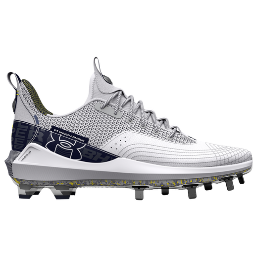 Under Armour Men's UA Harper 7 Low ST Metal Baseball Cleats - Navy/White (3025582-401) | Lightweight & Durable for Baseball Games & Training