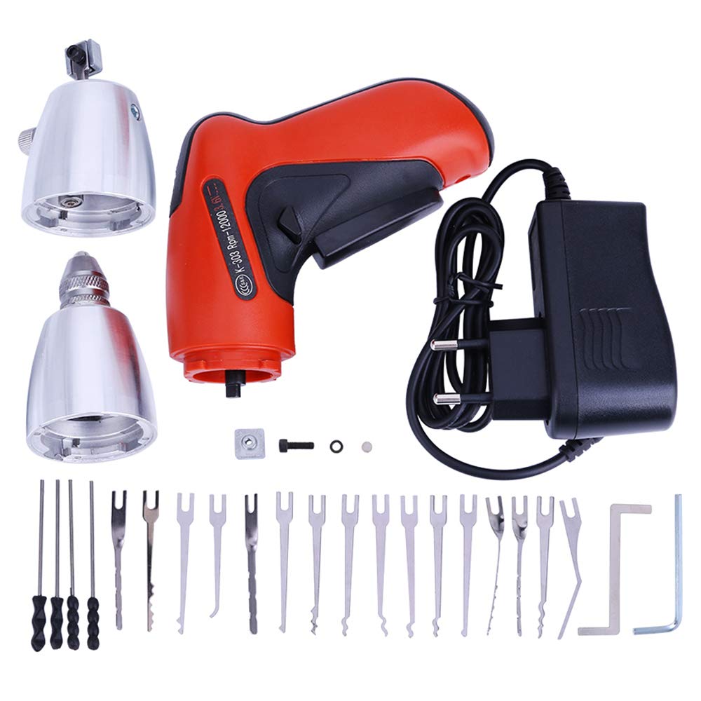 Loboo Idea Electric Lock Pick Gun - Cordless Locksmith Tool Kit with 25pcs Lock Pick Tools for Easy Lock Opening | Professional Lock Picking, Home Security & Emergency Access