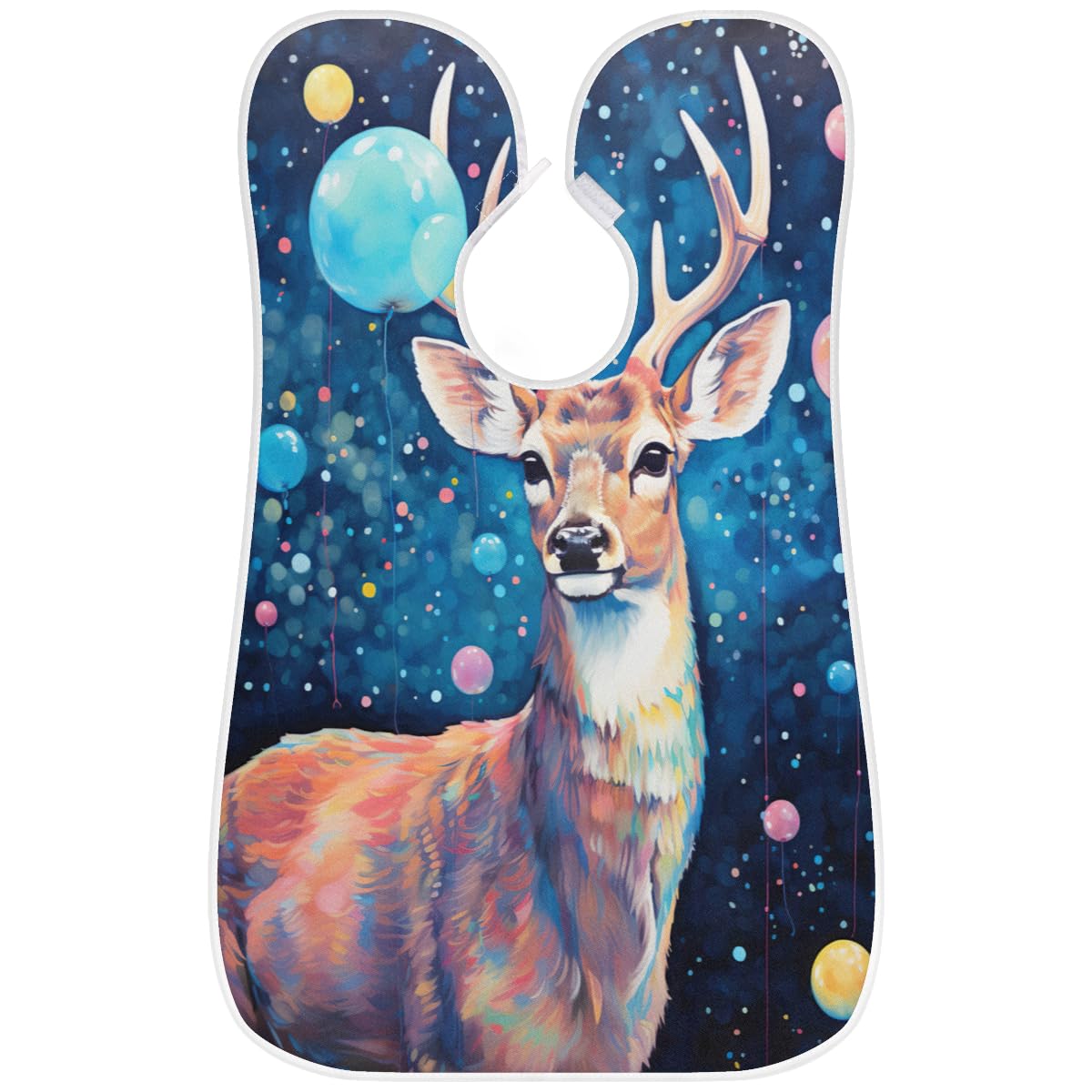 **Galaxy Deer Balloon Beard Shaving Bib for Men & Women - Waterproof Hair Dye Apron, Makeup Cape for Barbers & Stylists - Sink Hair Catcher, Beard Trimming & Lineup Tool - Perfect for Salons, Home Grooming & DIY Haircuts**