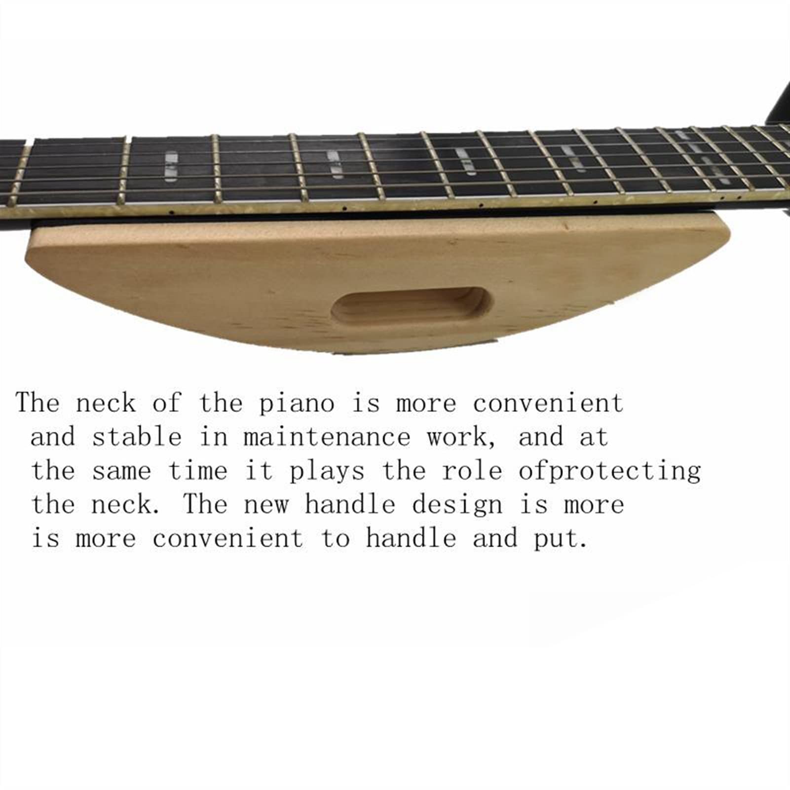 Premium Guitar Bass Neck Rest - Semicircular Wooden Bracket with Cork Lining for Luthiers & Guitar Maintenance | Perfect for Workshop, Repair & Instrument Care