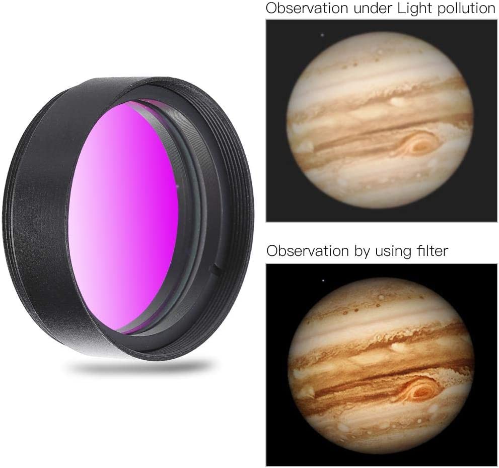 1.25 Inch UHC Light Pollution Reduction Filter for Telescope Photography - Enhance Deep Sky Viewing in Urban Areas