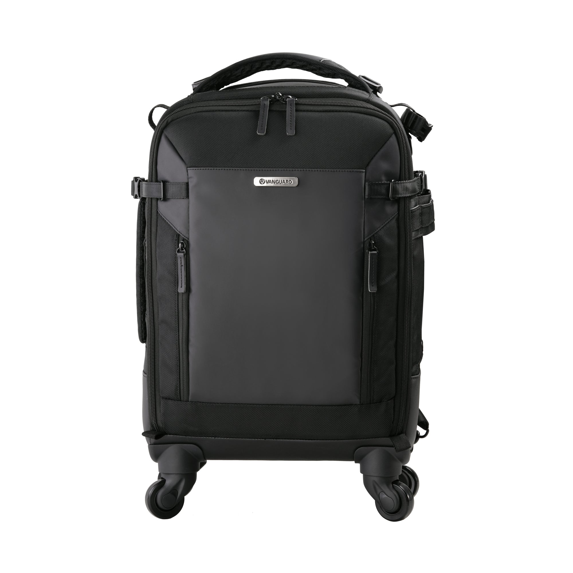 VEO SELECT 55BT Rolling Backpack with Wheels - Black Trolley Backpack for Travel, Business & School - Durable Carry-On Luggage with USB Charging Port