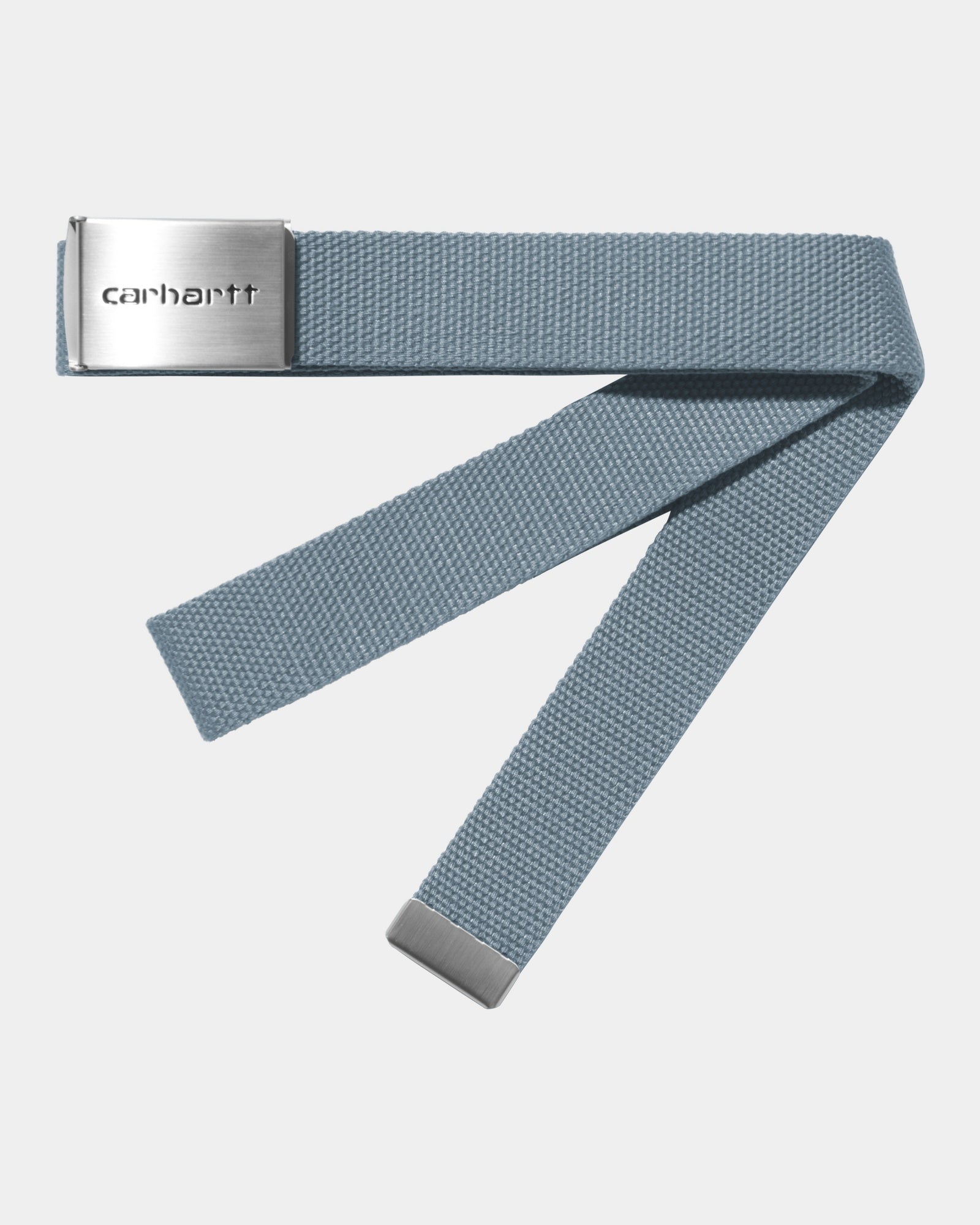 Chrome Clip Belt with Frosted Blue Finish - Adjustable Waistband for Work, Gym & Everyday Wear