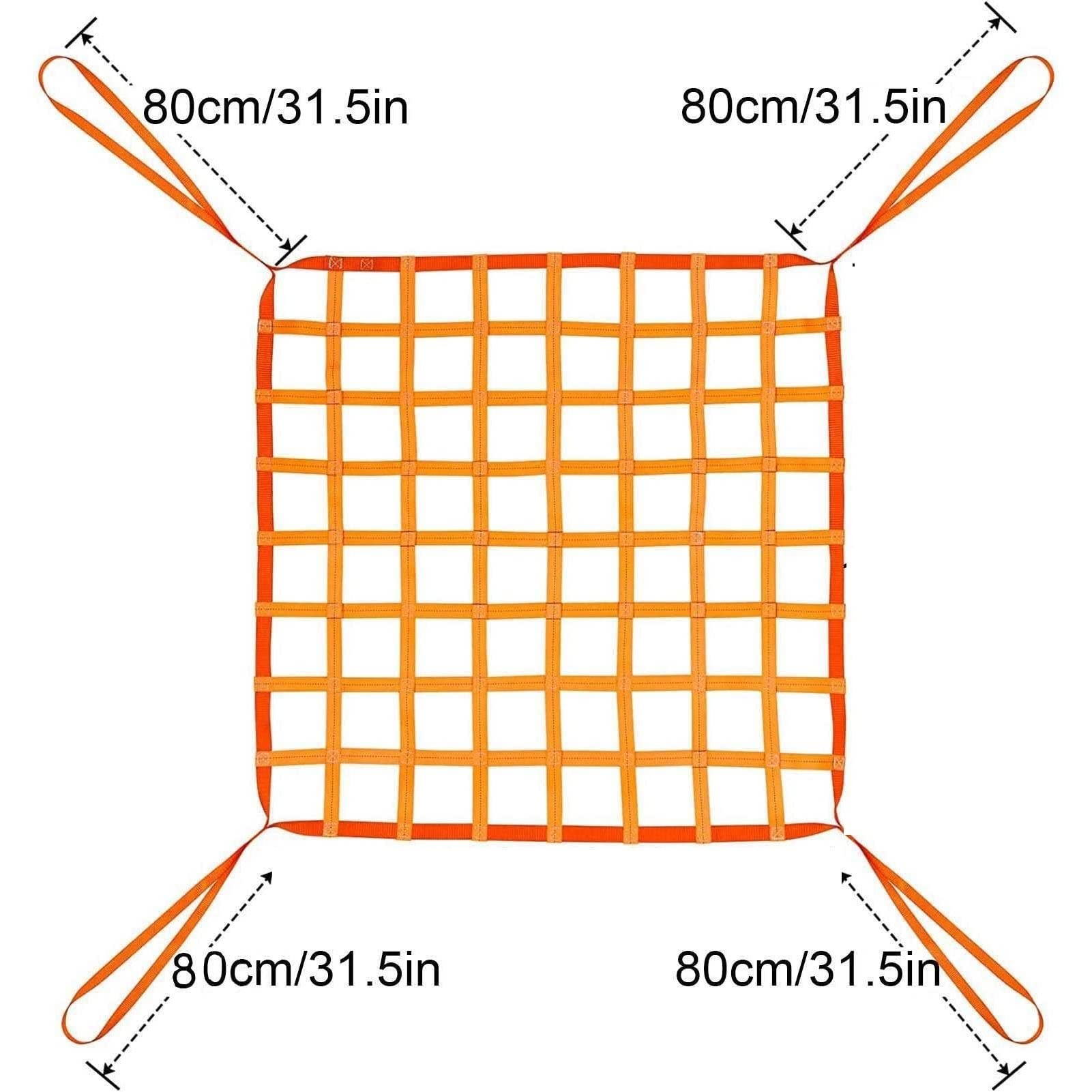 Heavy Duty Elastic Cargo Net - Polyester Lifting Hoisting Net for Luggage & Equipment | Secure Transport Protection | Ideal for Trucks, SUVs, Boats & Warehouse Storage